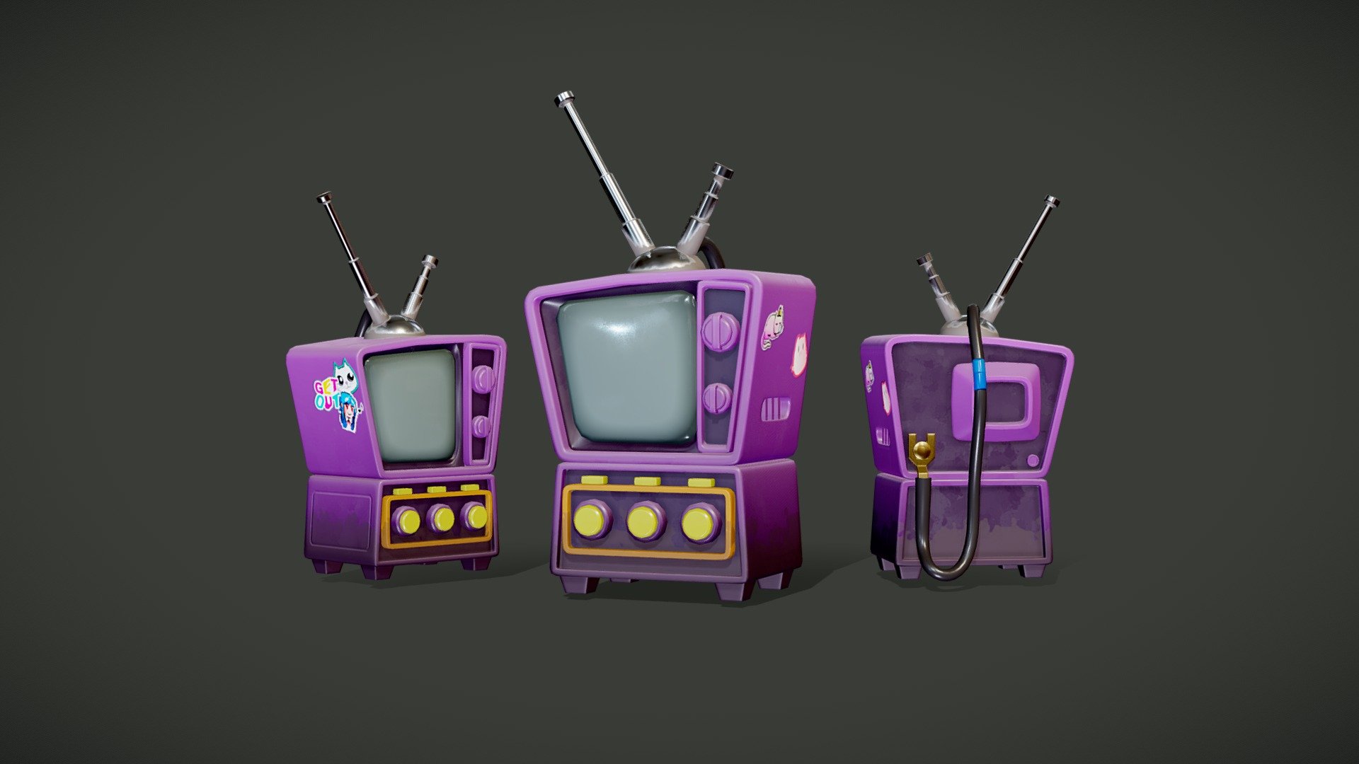 Stylized TV 3d model