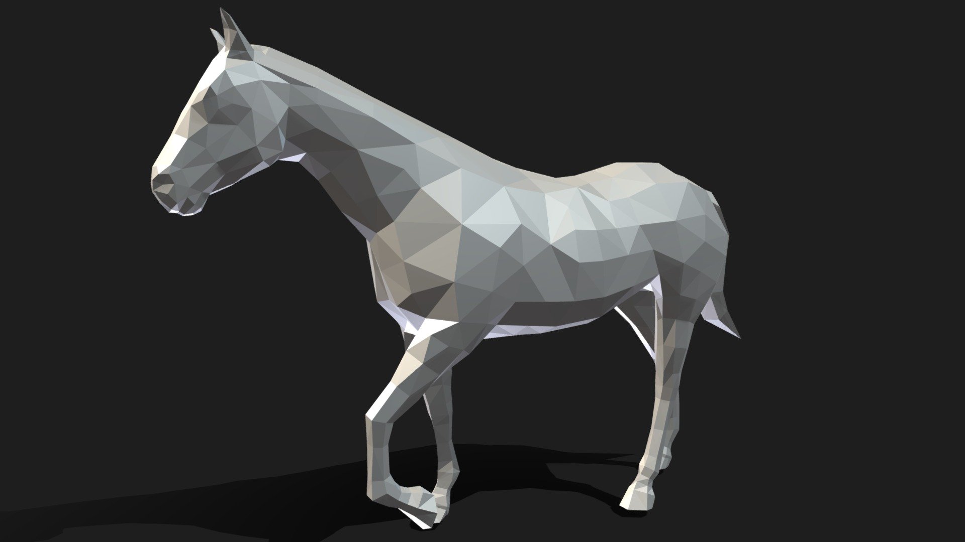 Poly Art Horse 3d model