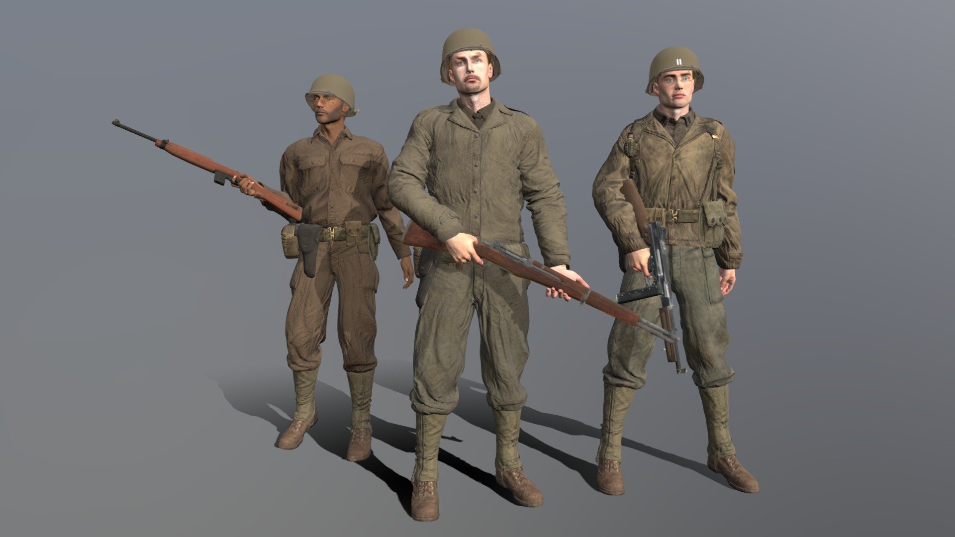 us rangers standalone figure DAZ3D POSER 3d model