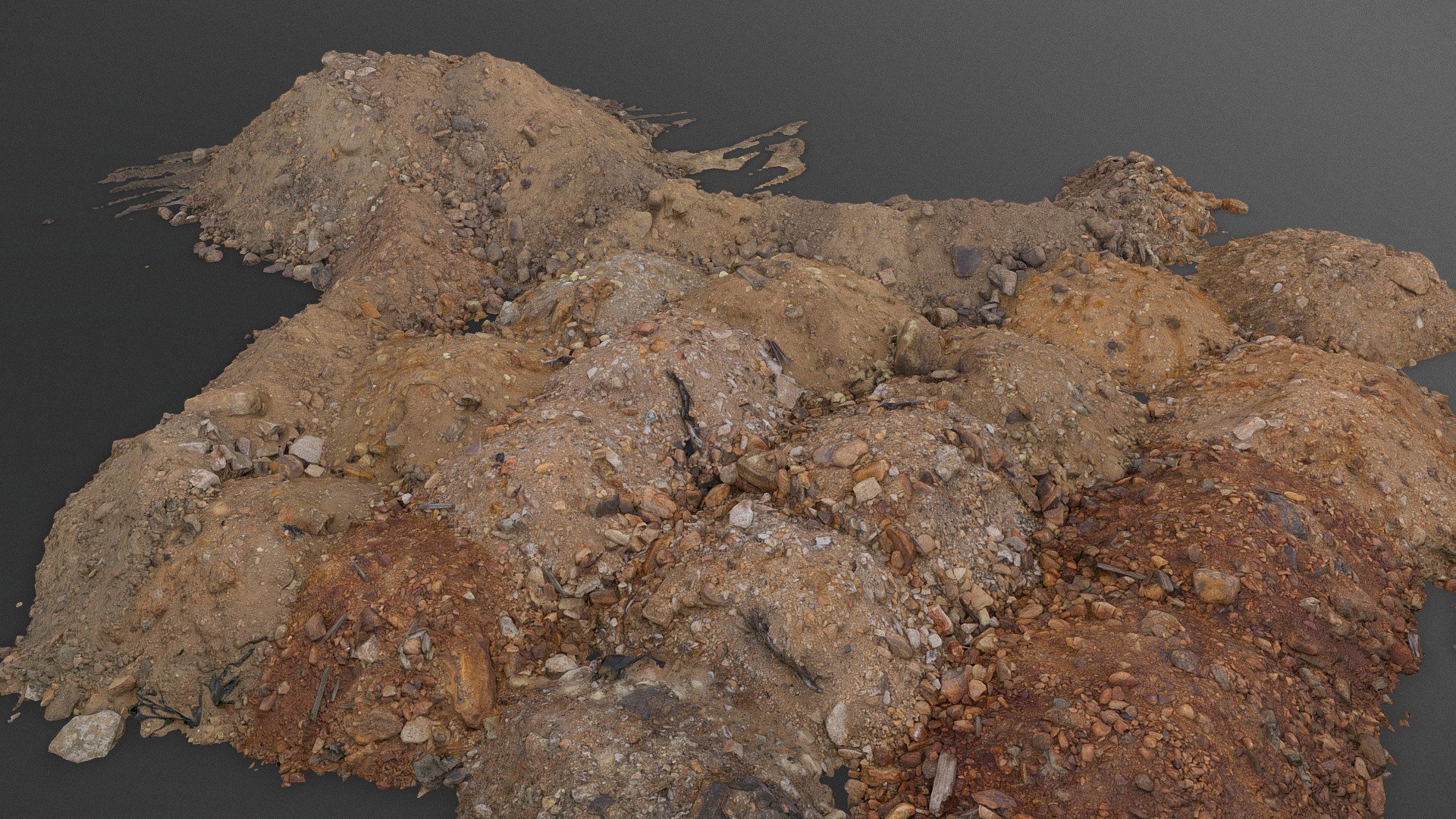 Toxic soil heaps 3d model