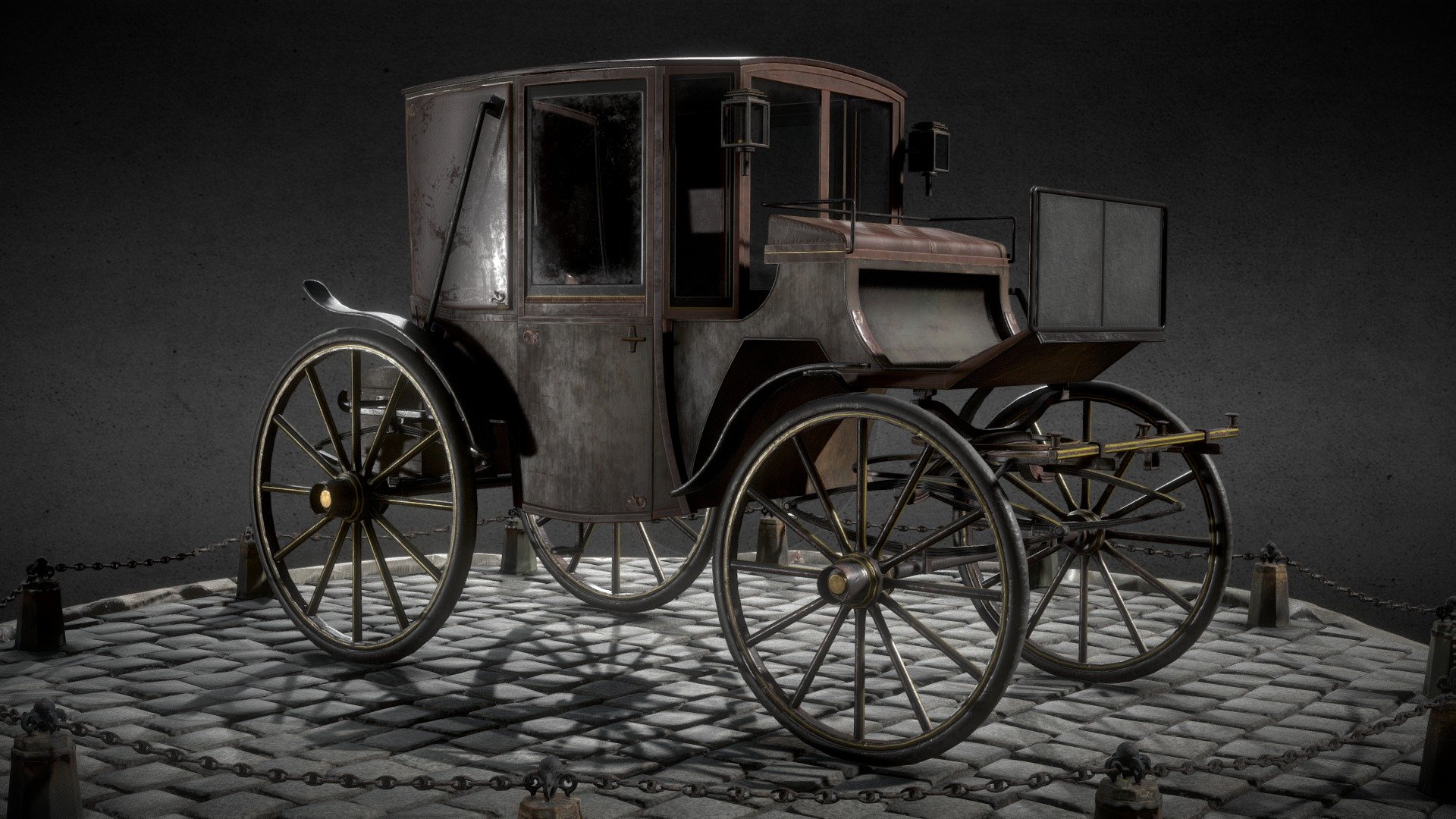 Brougham Carriage 3d model