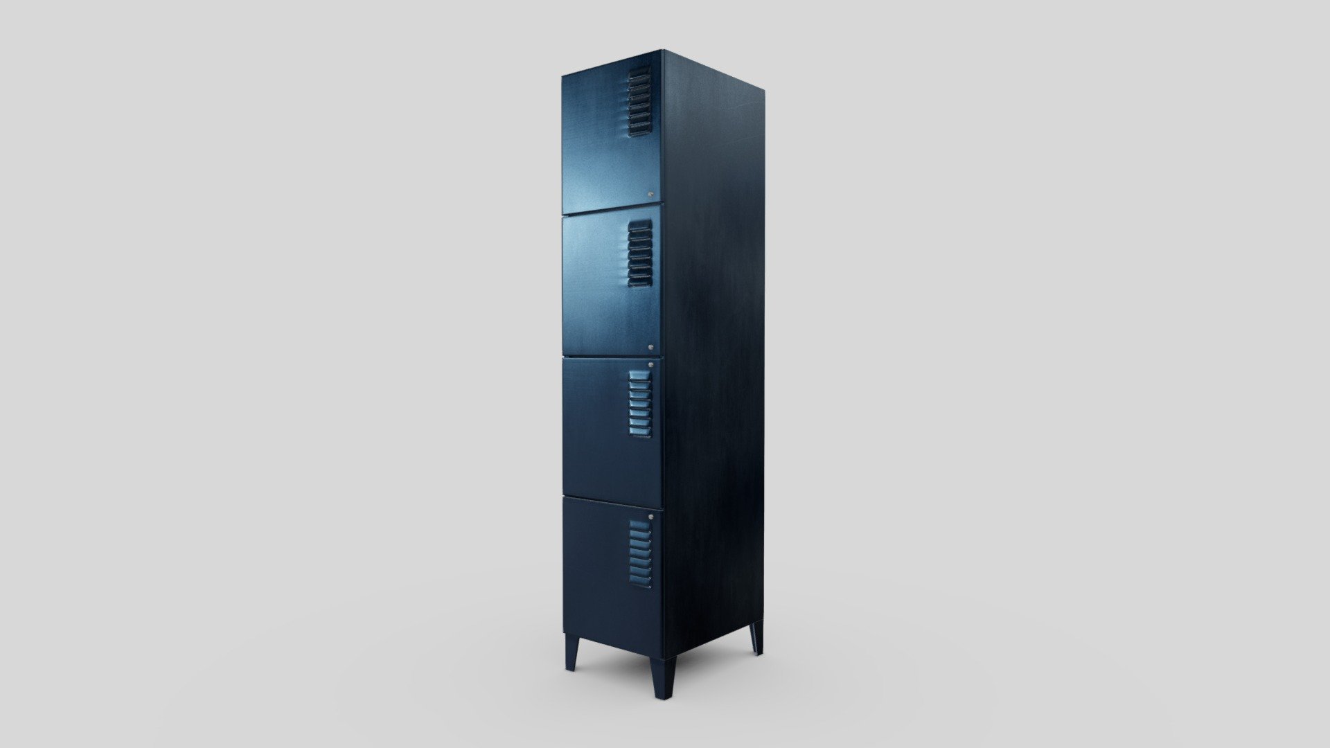 Metallic Locker 3d model