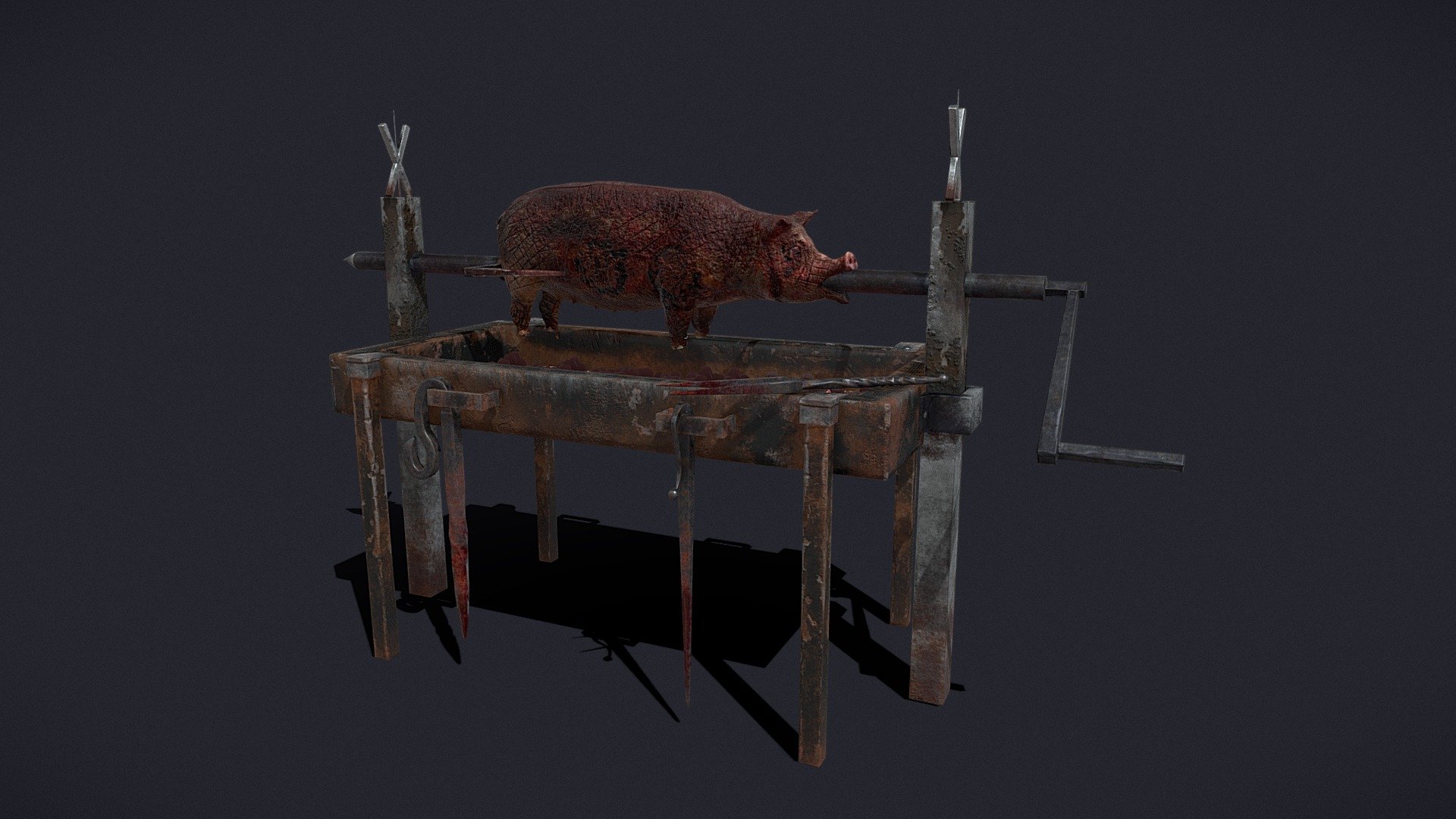 FirePit_With_Piggy 3d model