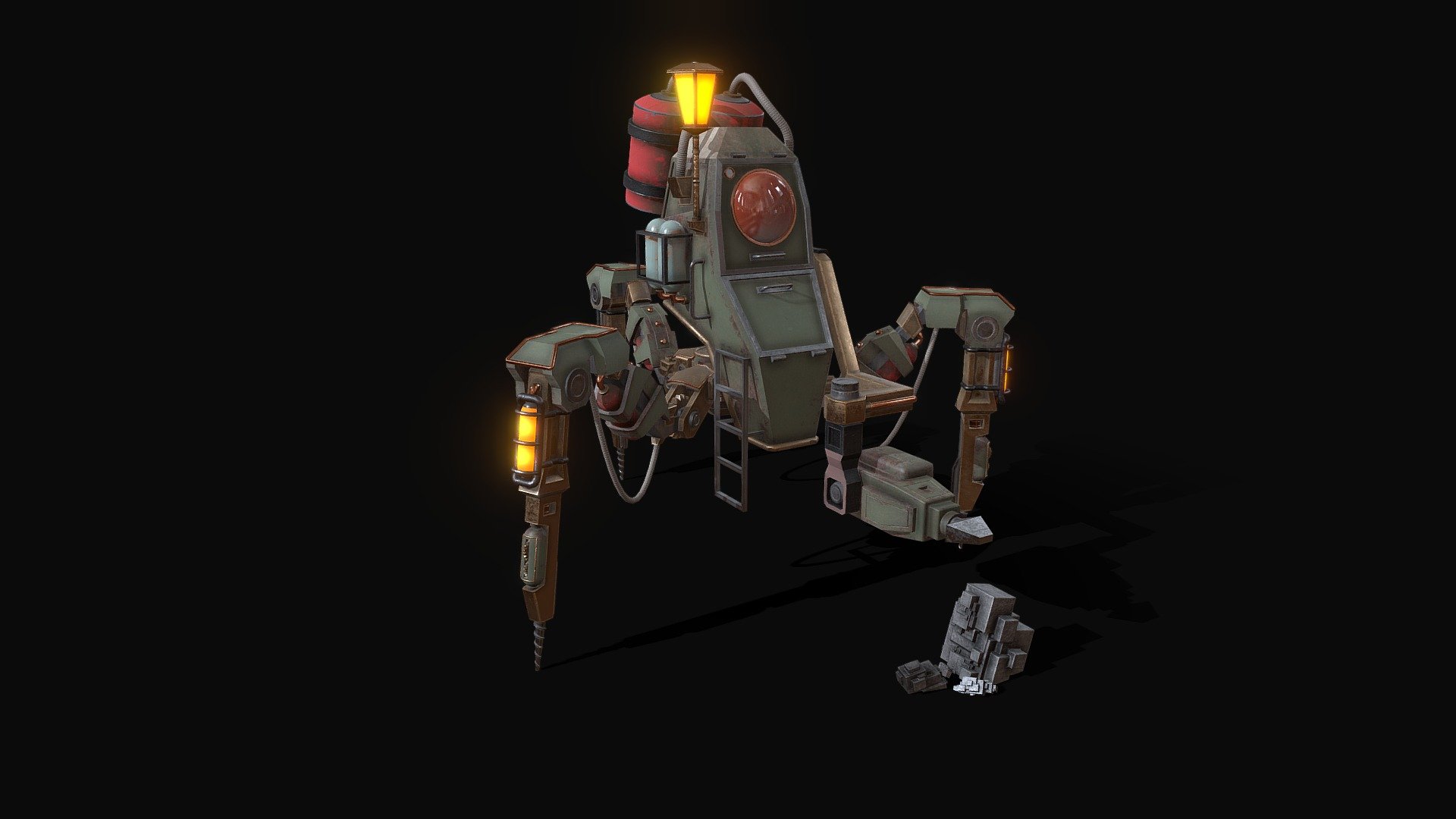 Steampunk Extractor Chair 3d model