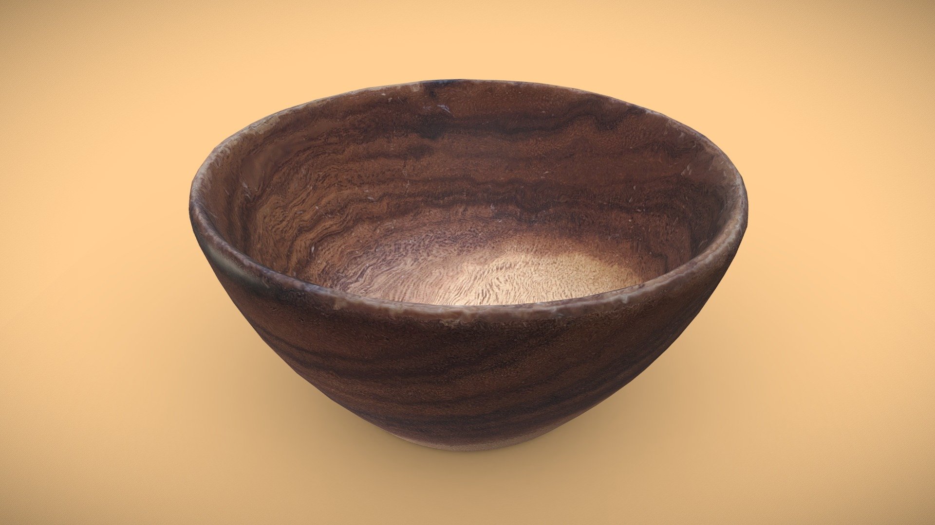 Wooden Bowl 3d model