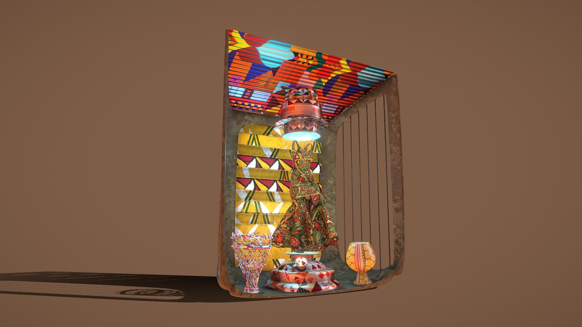 Nakshi kantha 3d model