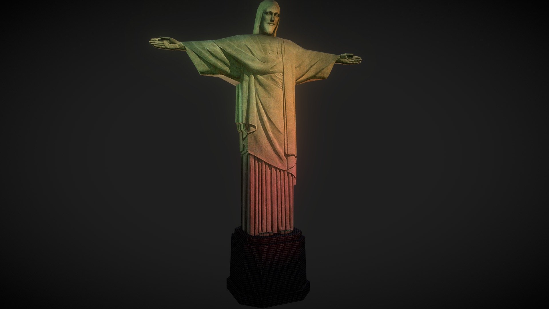 Christ the Redeemer Low-poly 3D model 3d model