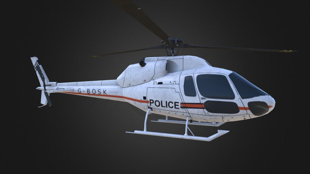 Helicopter (Police) 3d model