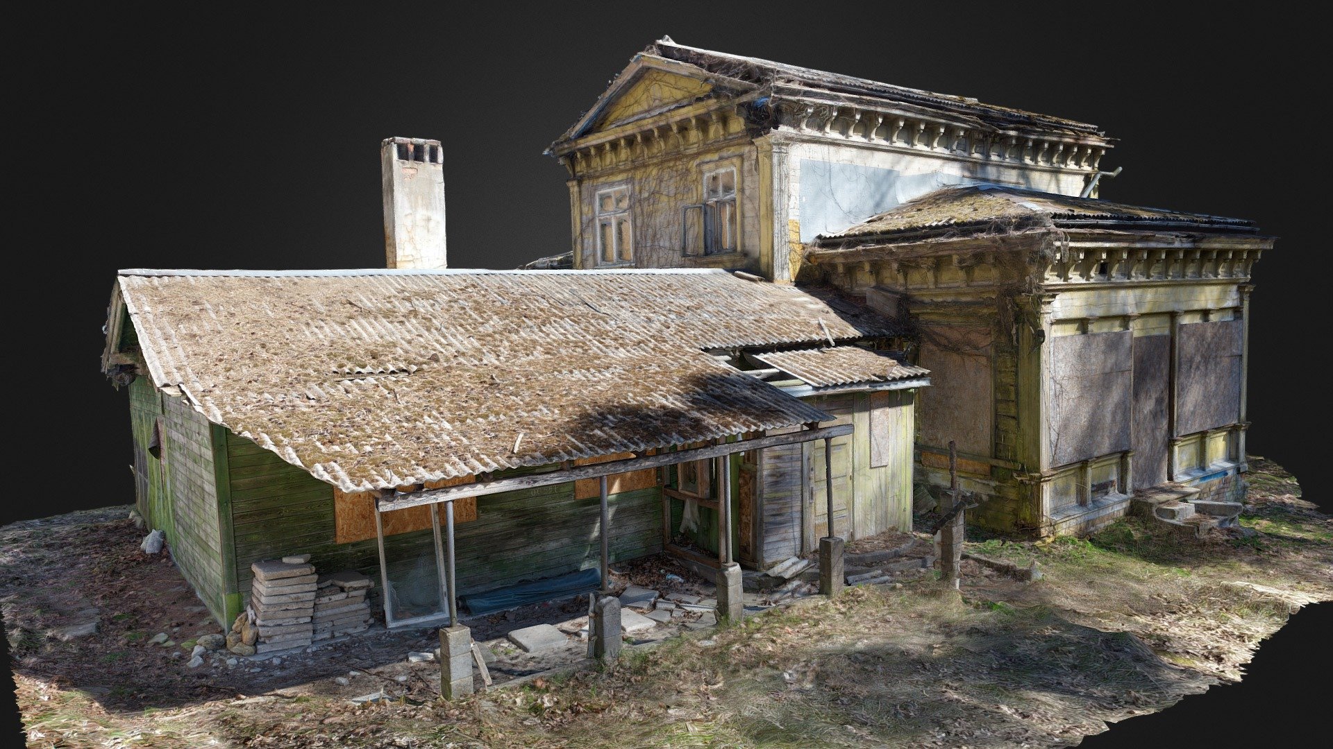 Old Abandoned Latvian Manor 3d model