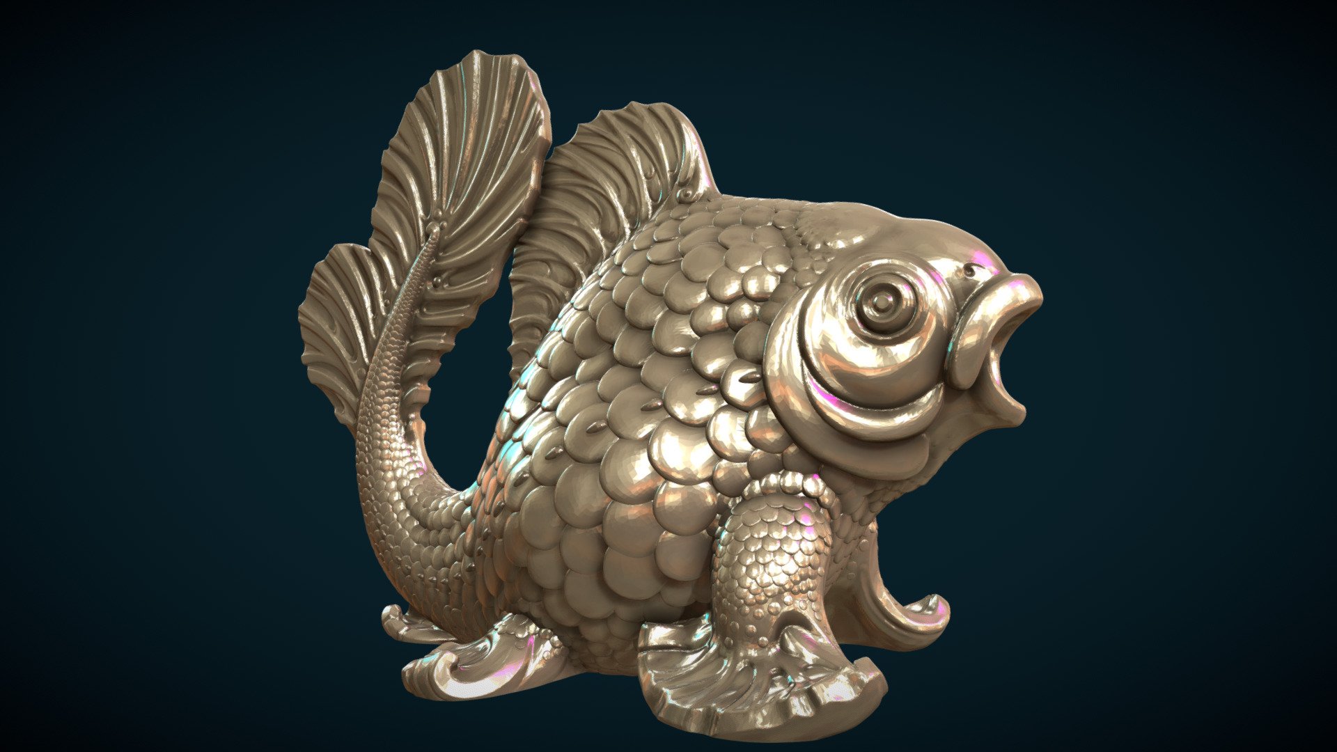 Walking Fish 3d model