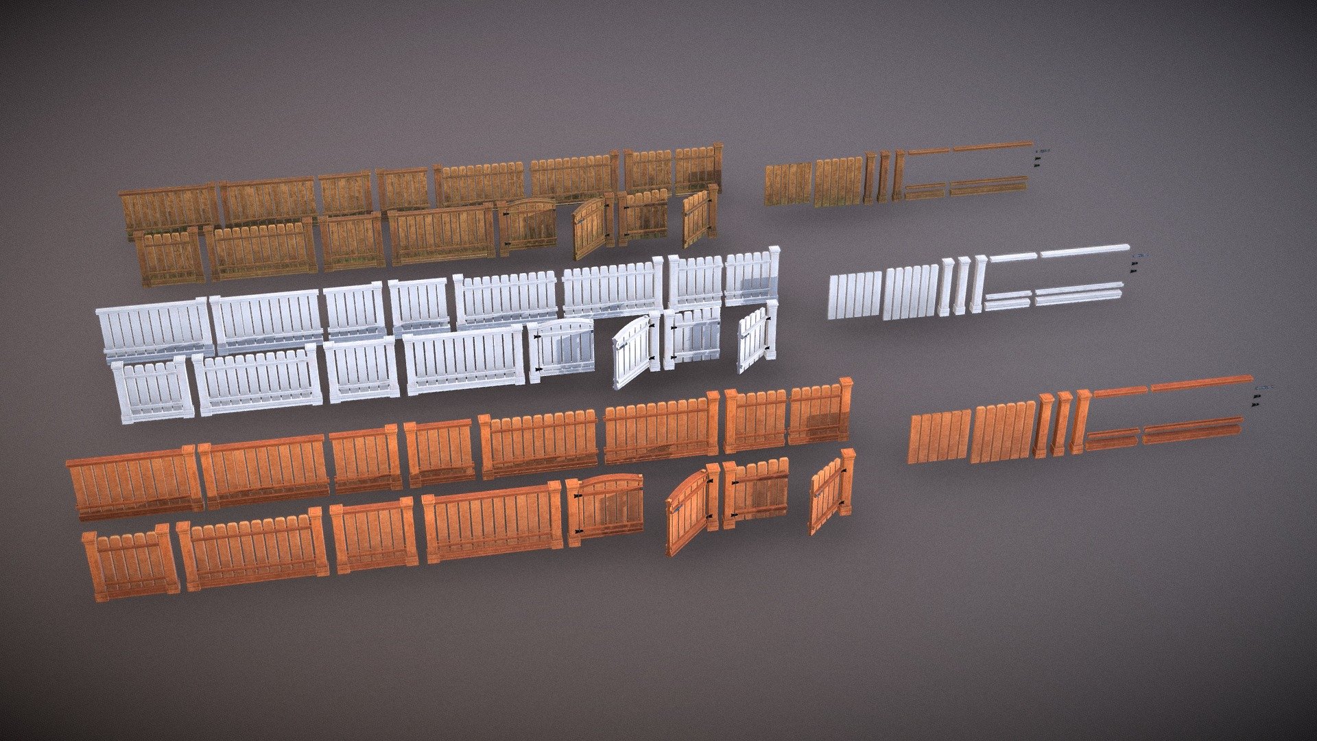 Fences Pack 3d model