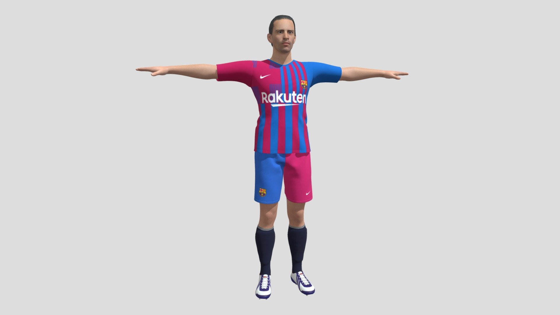 Soccer Player Barcelona 3d model