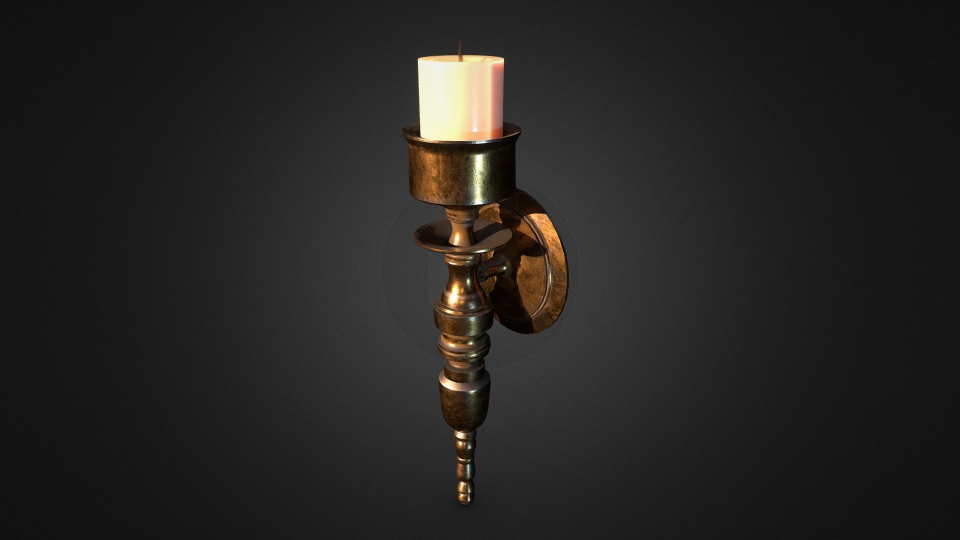 Wall Candle Holder 3D Model 3d model