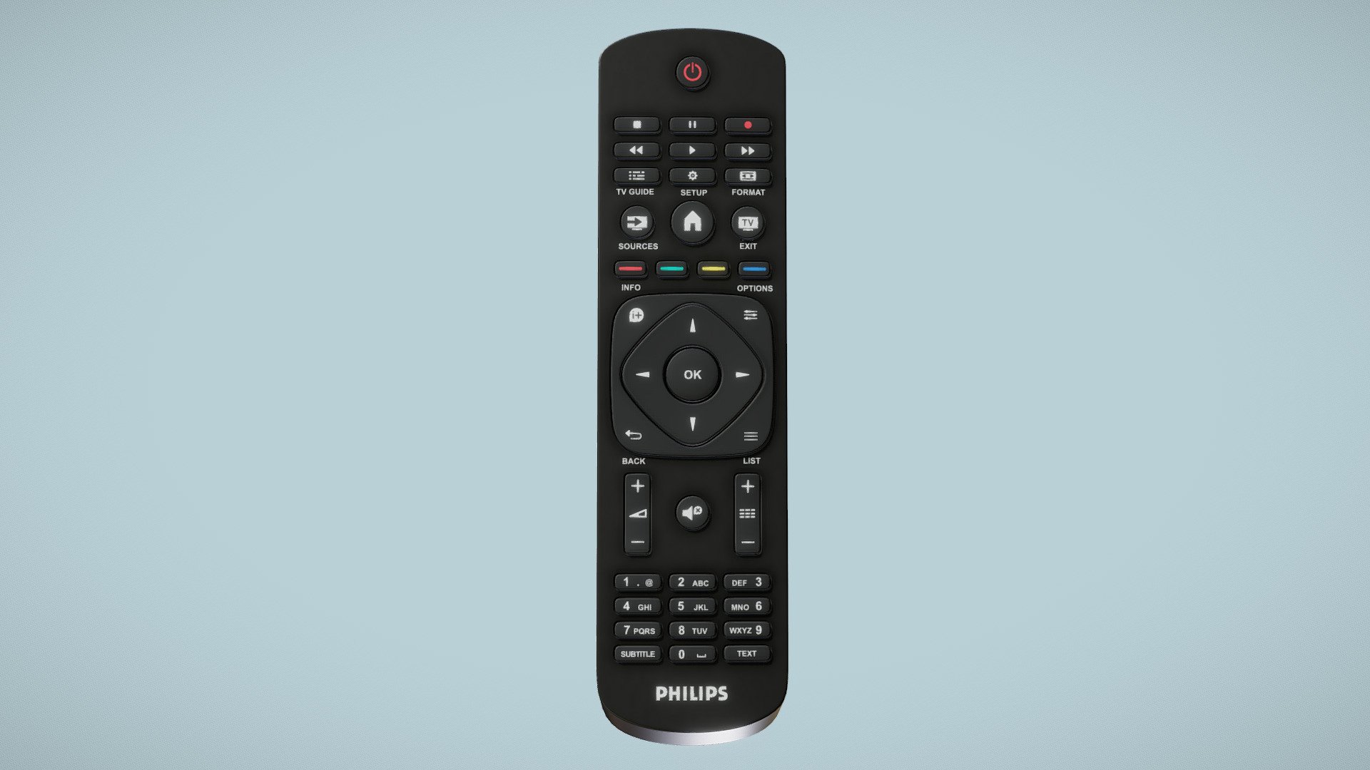 Philips TV Remote Controller 3d model