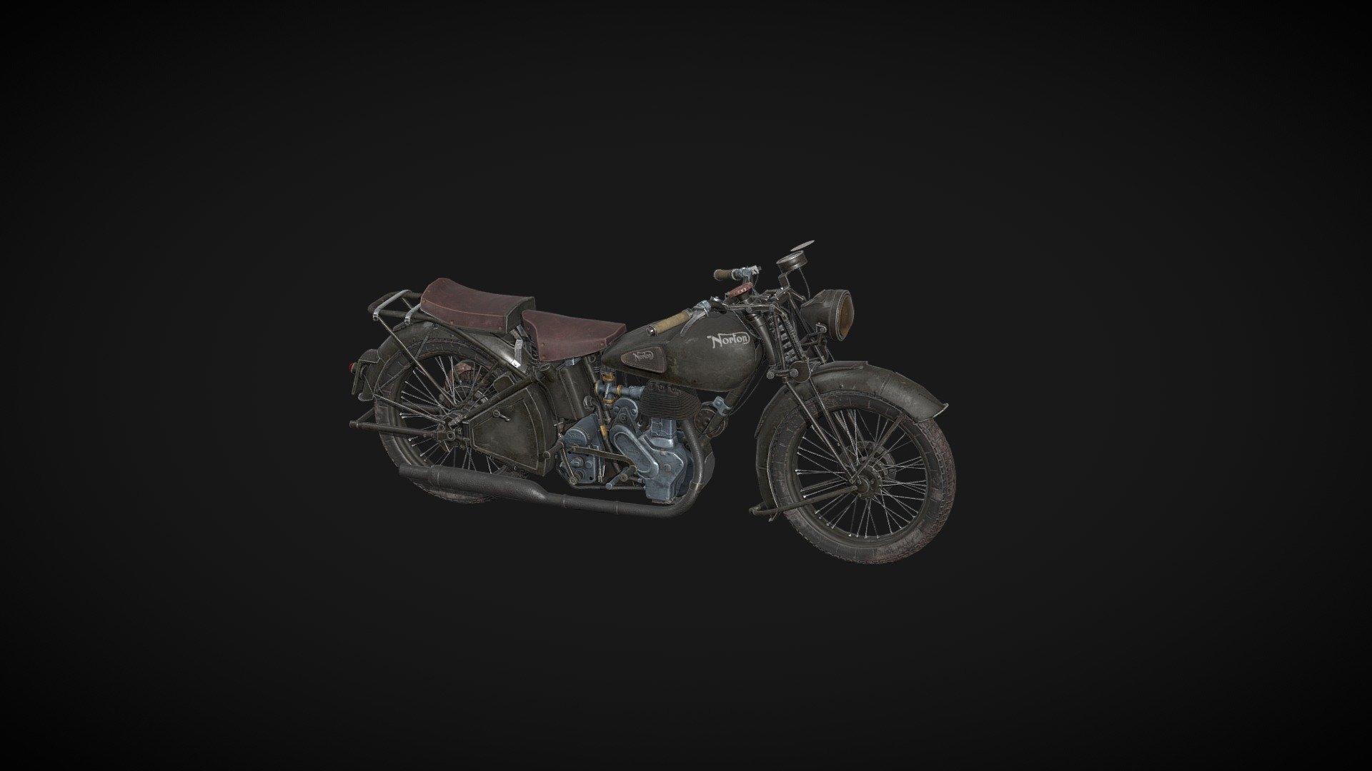 Norton 16-H Motorcycle 3d model