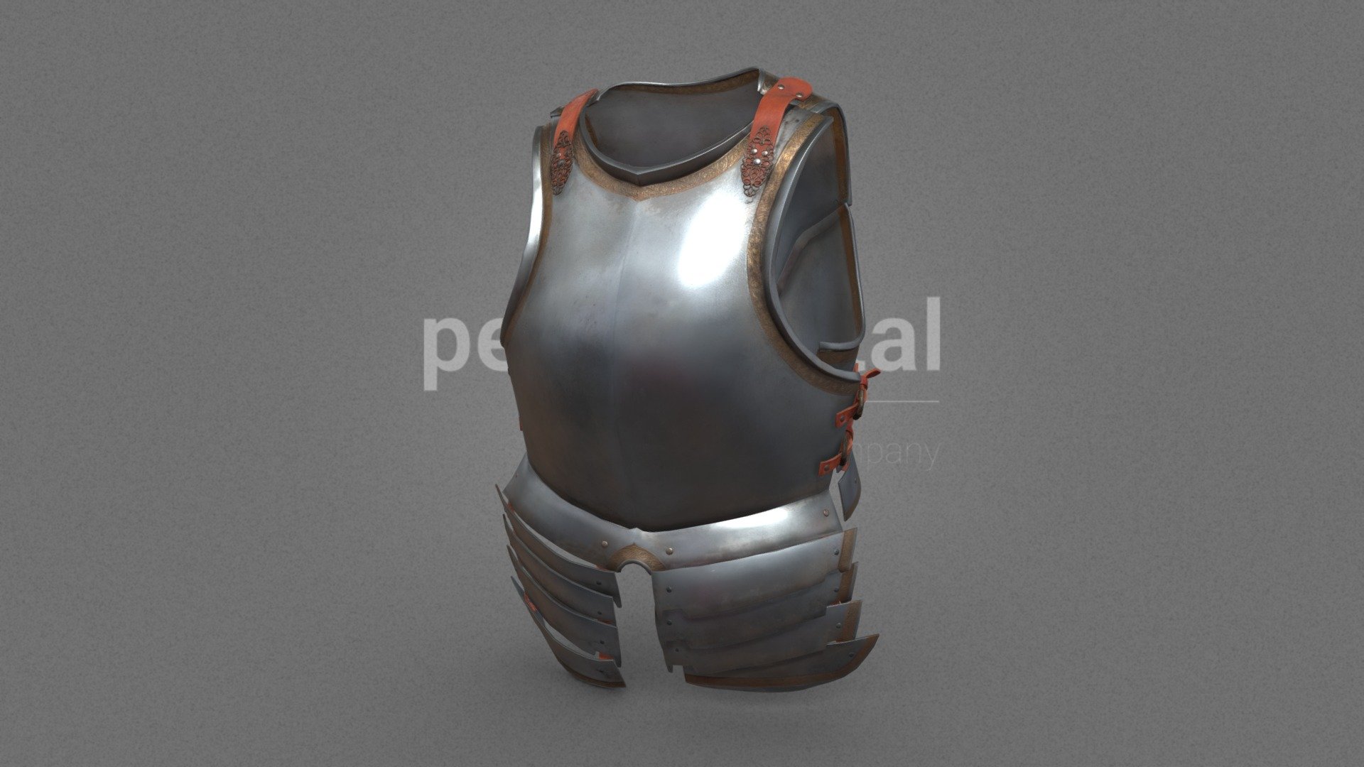 Medieval Steel cuirass 03 3d model