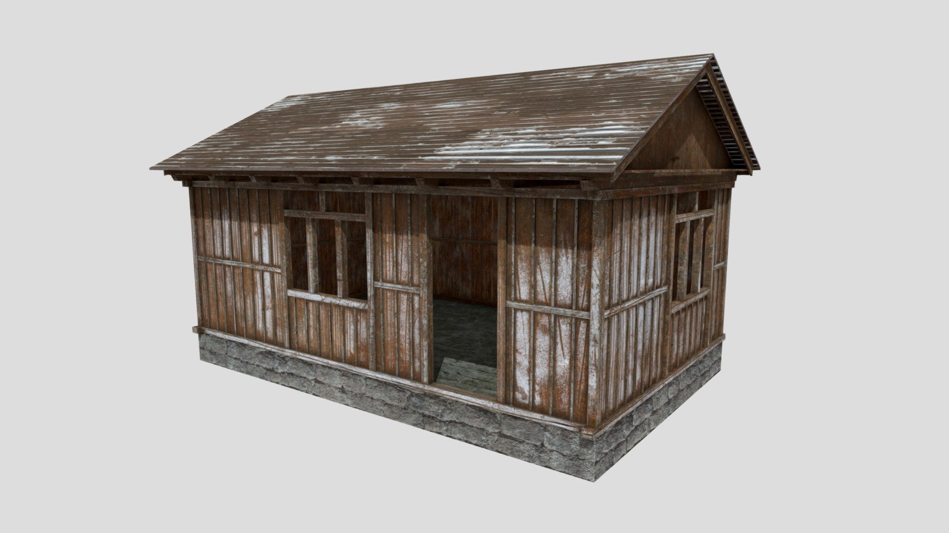 Wooden Shack 3d model