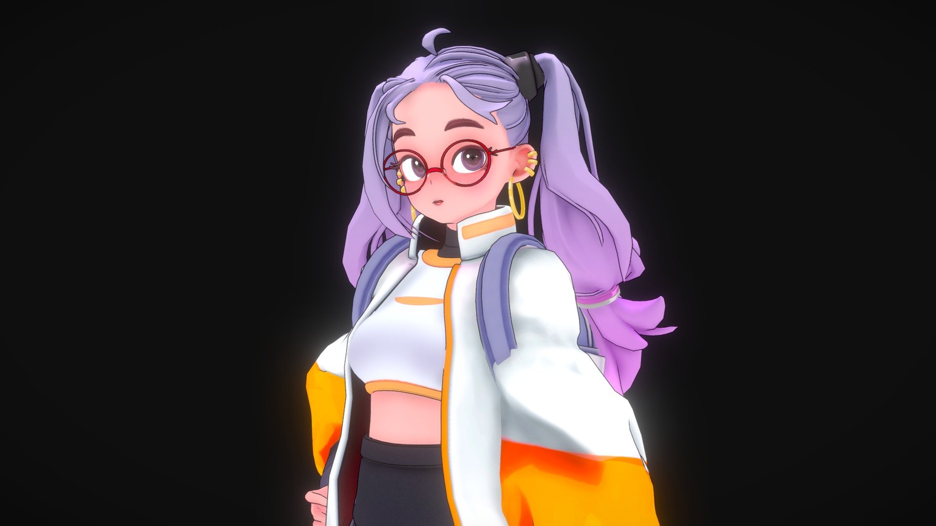 Maya_vtuber girl 3d model