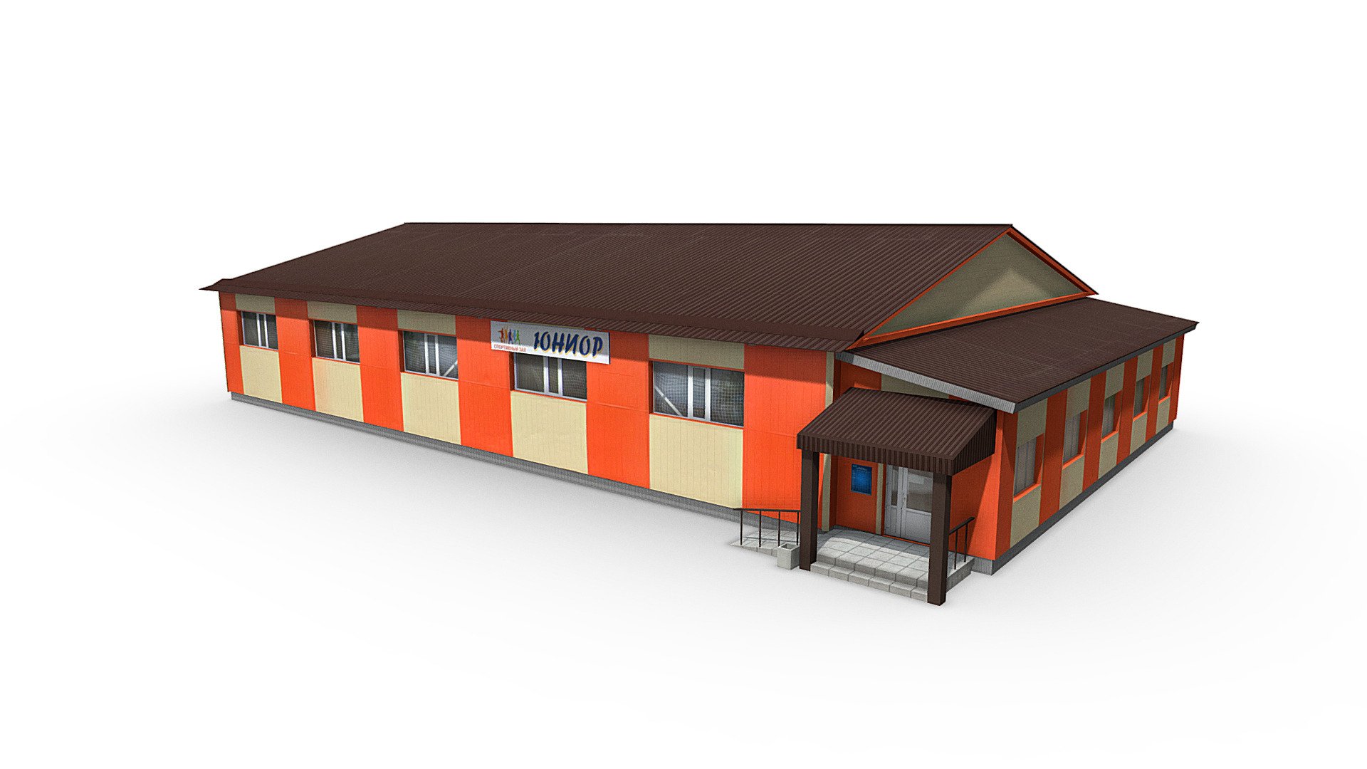 Sport school 3d model