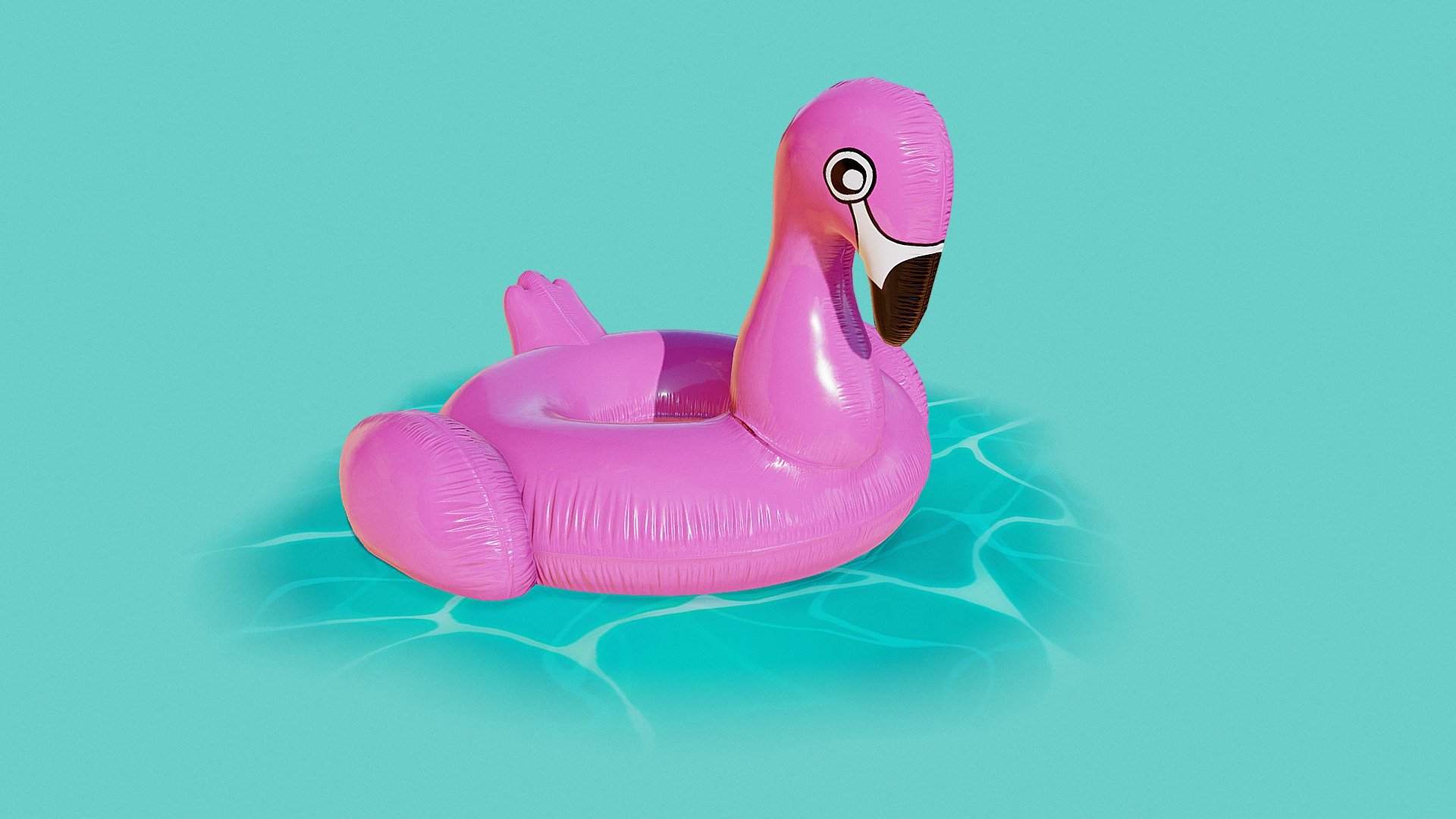 Inflatable Flamingo 3d model