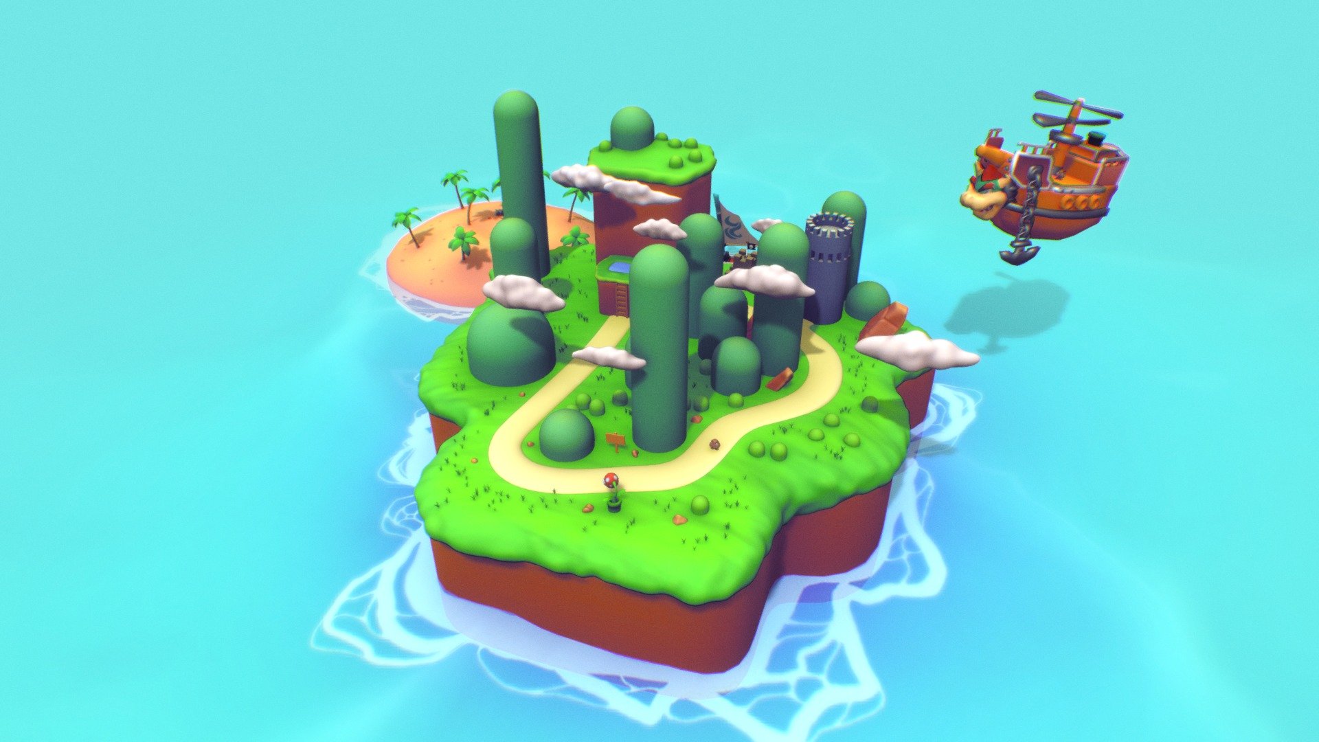 Yoshis Island (New version) 3d model