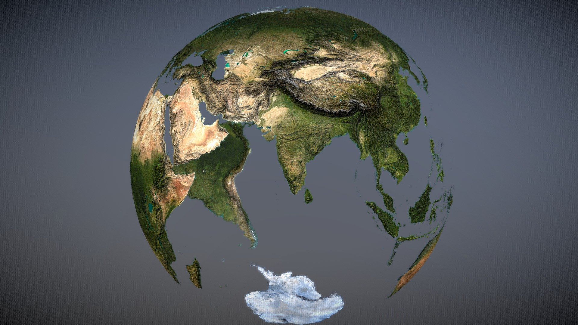 Transparent Earth 3D Globe 3d model