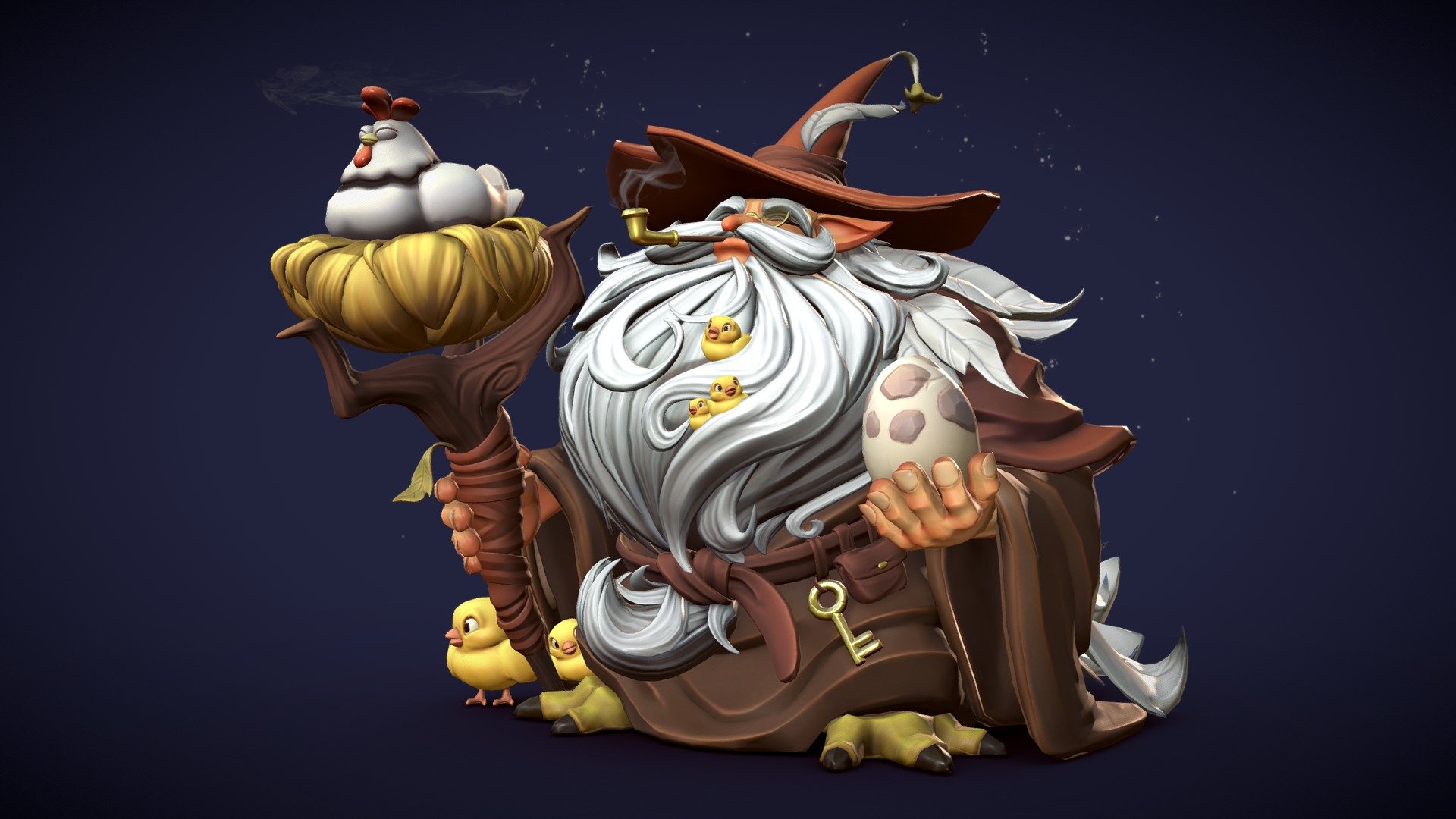 Chicken Enchanter 3d model