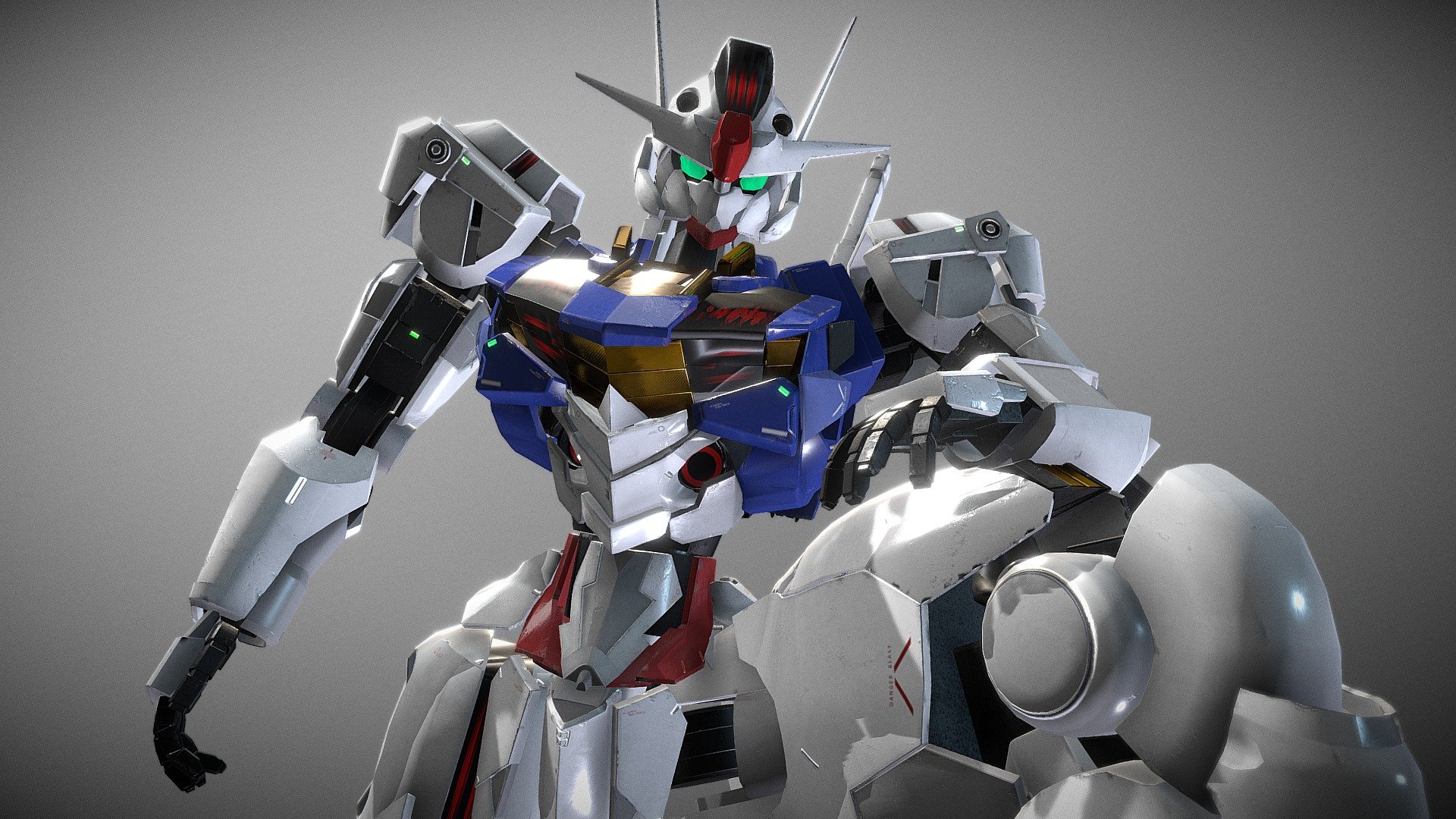 XVX-016 Gundam Aerial ガンダムエアリアル 3d model