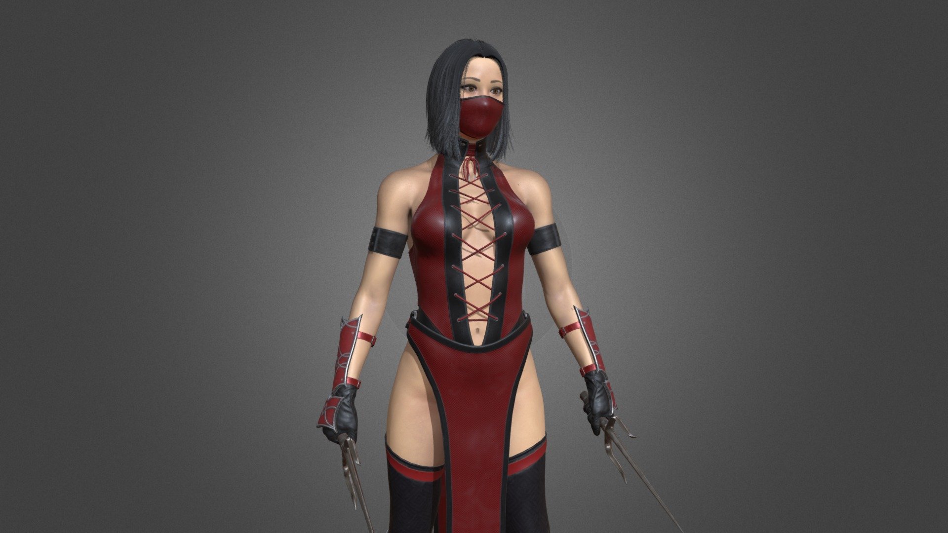 Ninja Girl 3d model