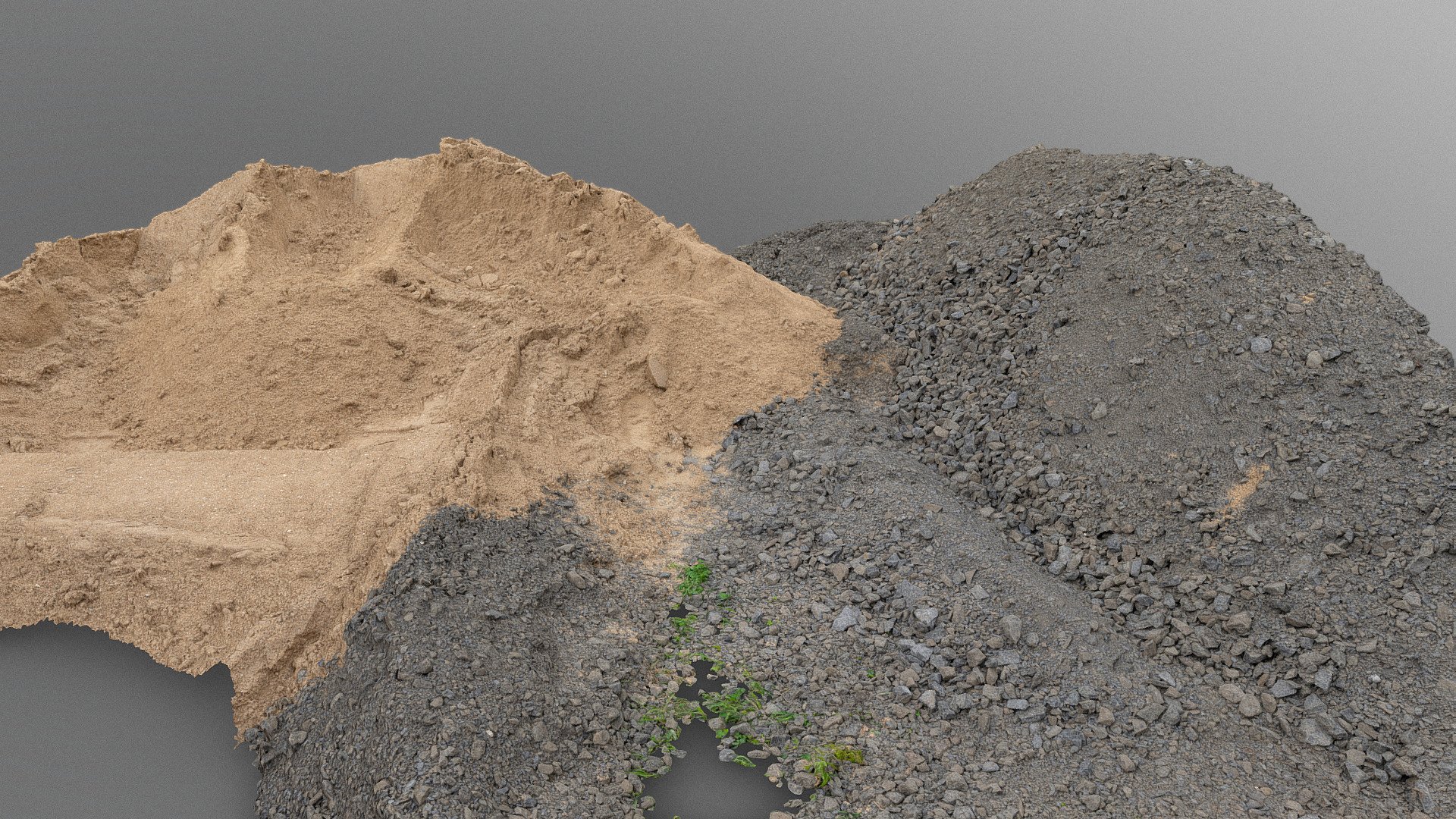 Double heap 3d model