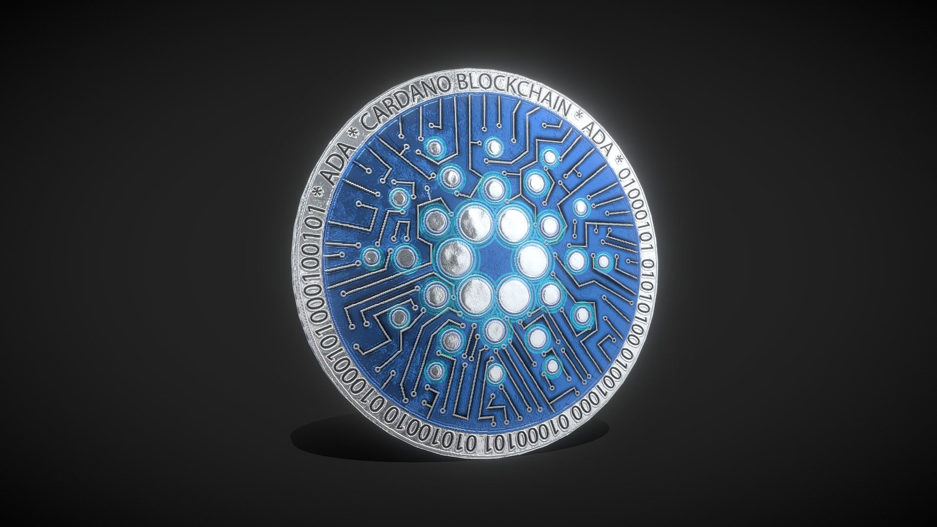 Cardano blockchain 3d model