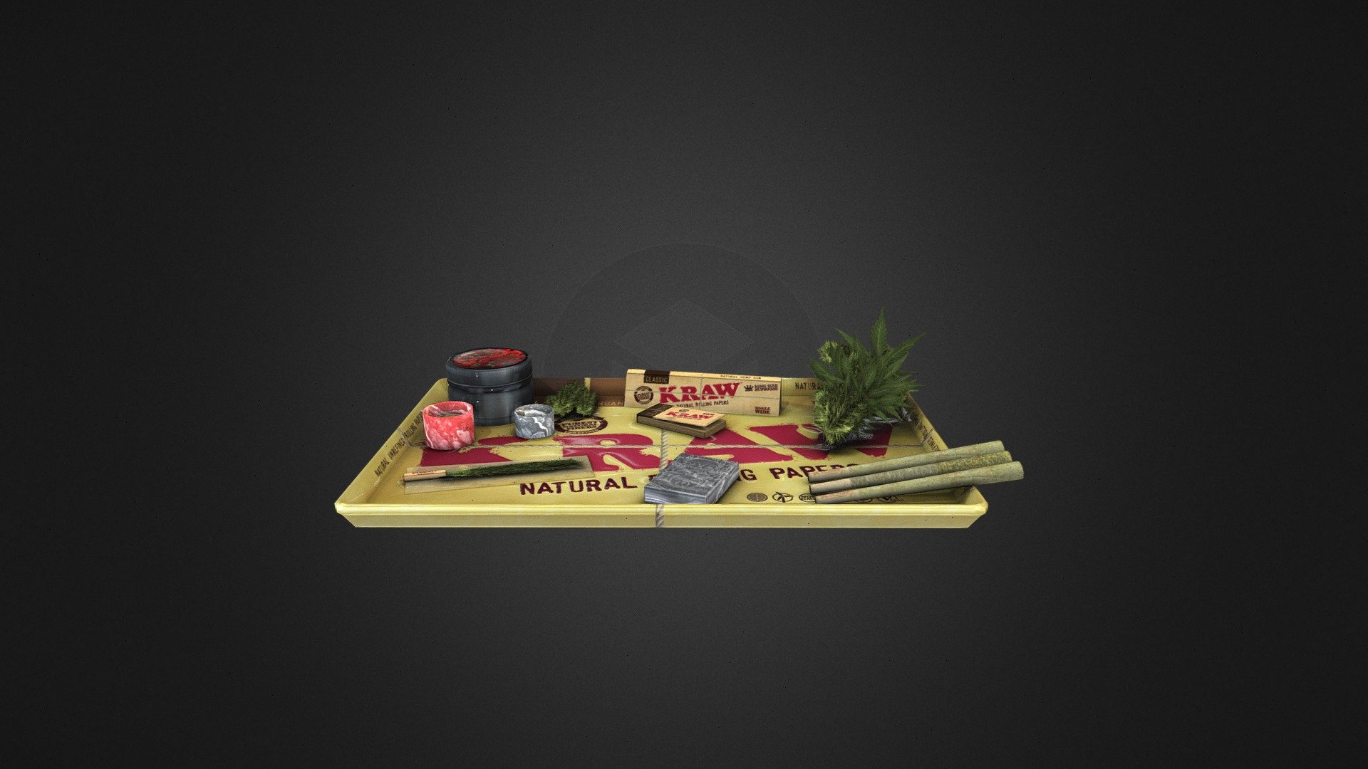 weed kit green kush 3d model