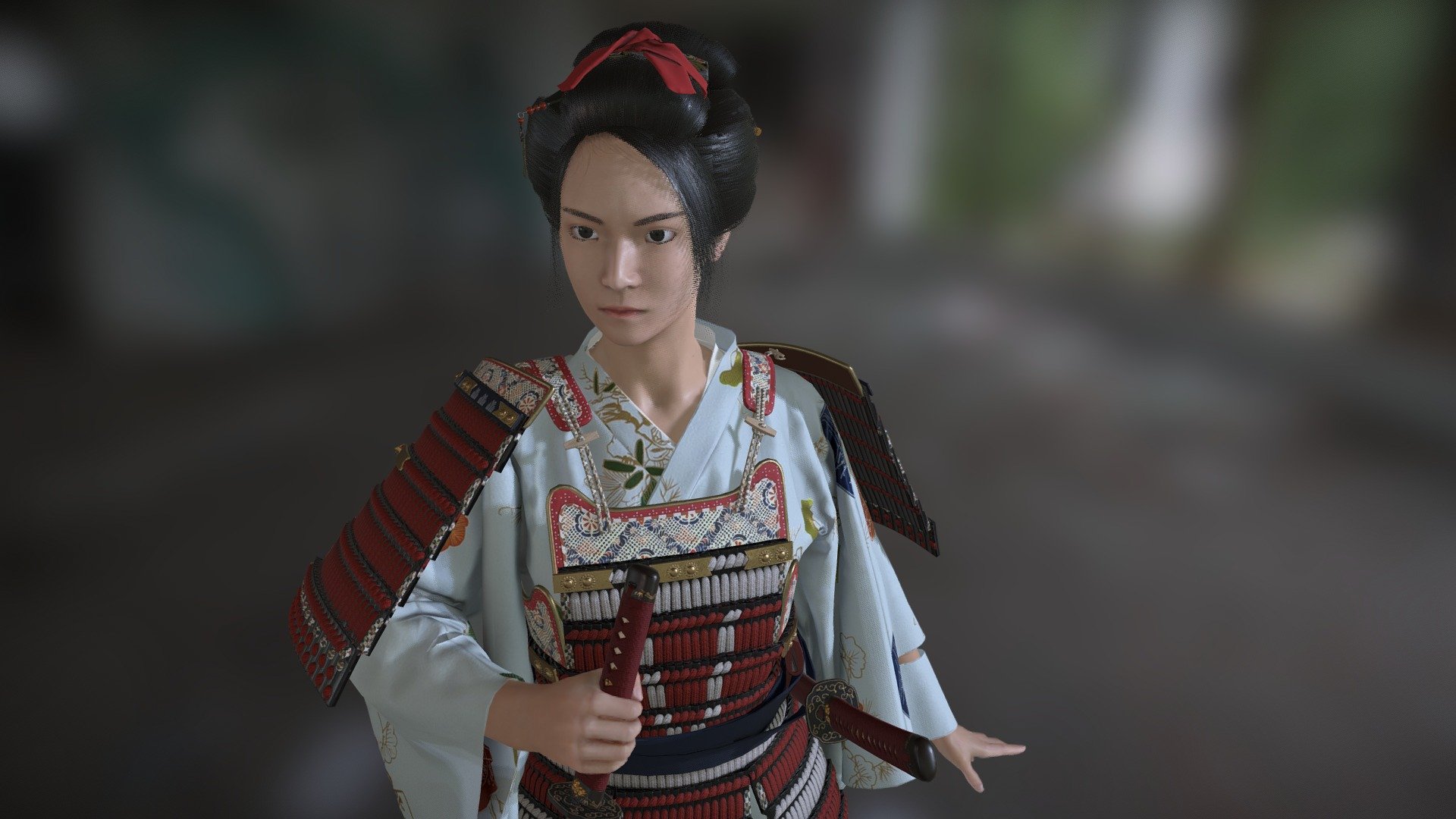 Onna Bugeisha(Female Samurai) 3d model