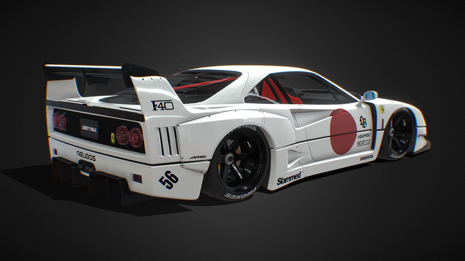 Ferrari F40 Liberty Walk 3d model