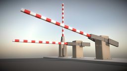 Railroad Barrier 3m (High-Poly)