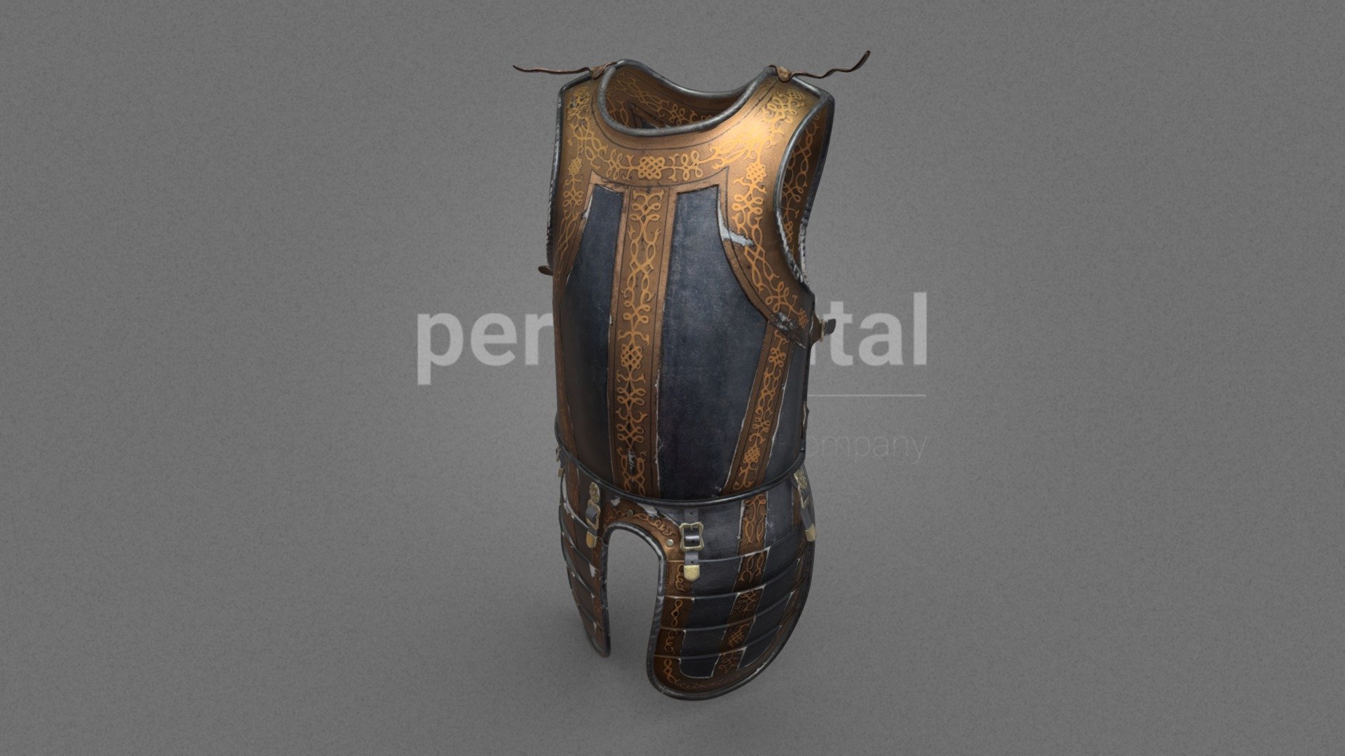 Medieval Steel cuirass 11 3d model