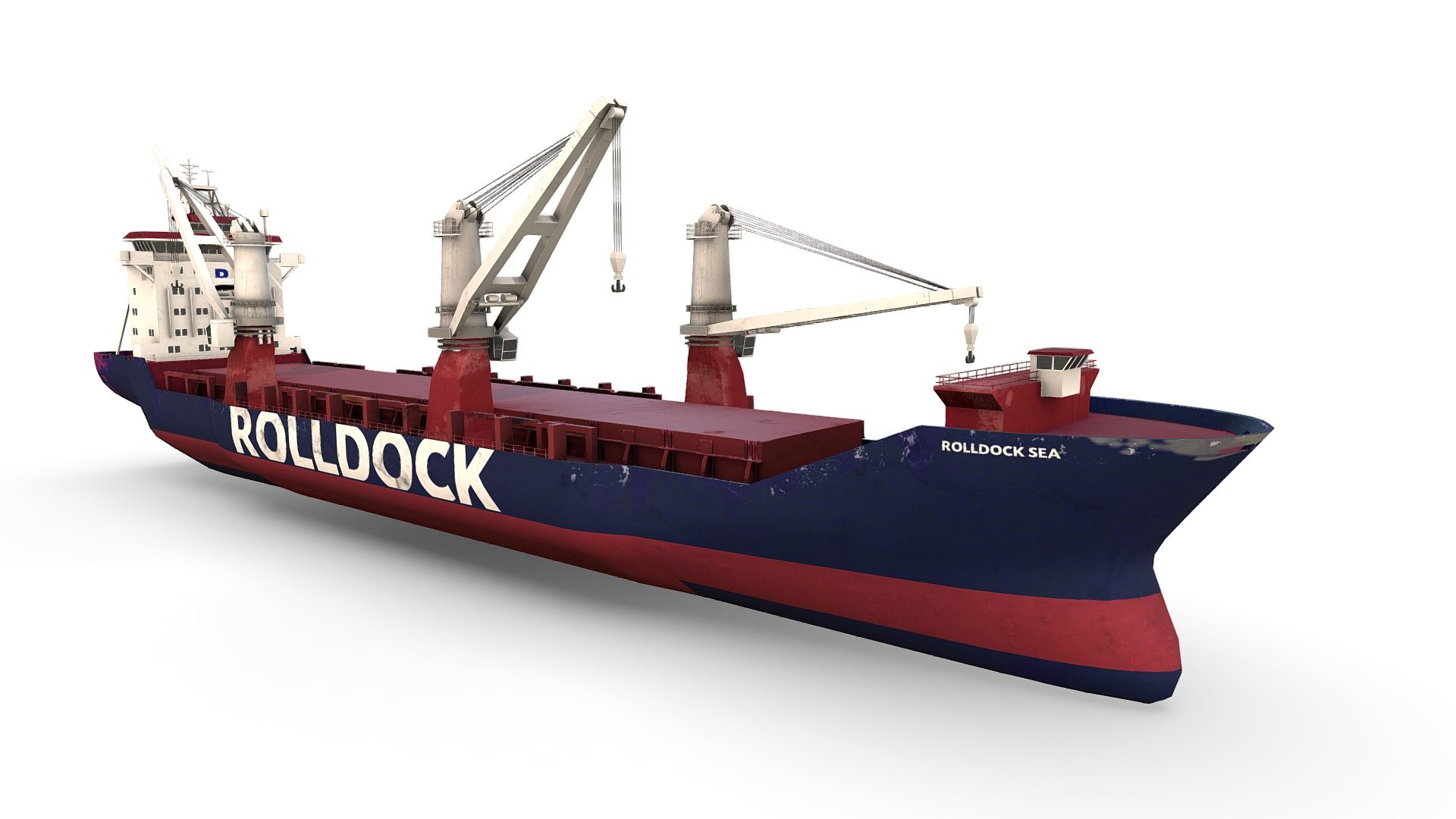 Heavy Lift Multi Purpose Cargo Ship Rolldock 3d model