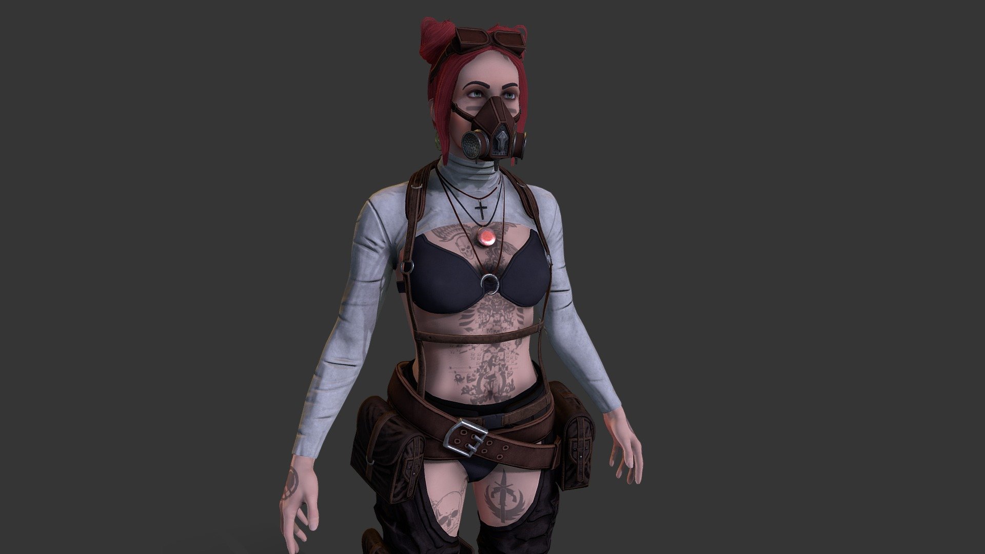 Wasteland Girl 3d model