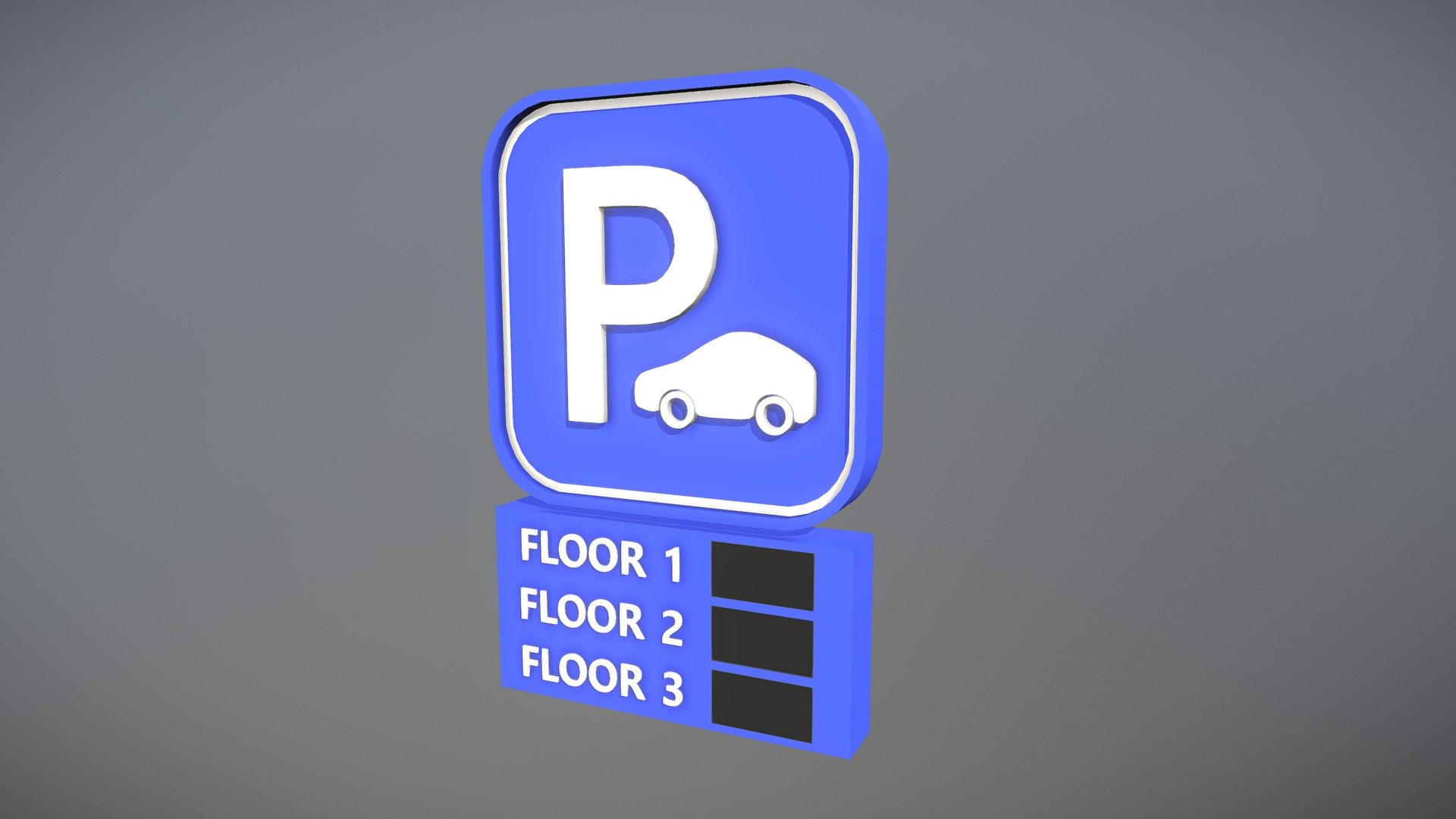 Parking Sign 3d model