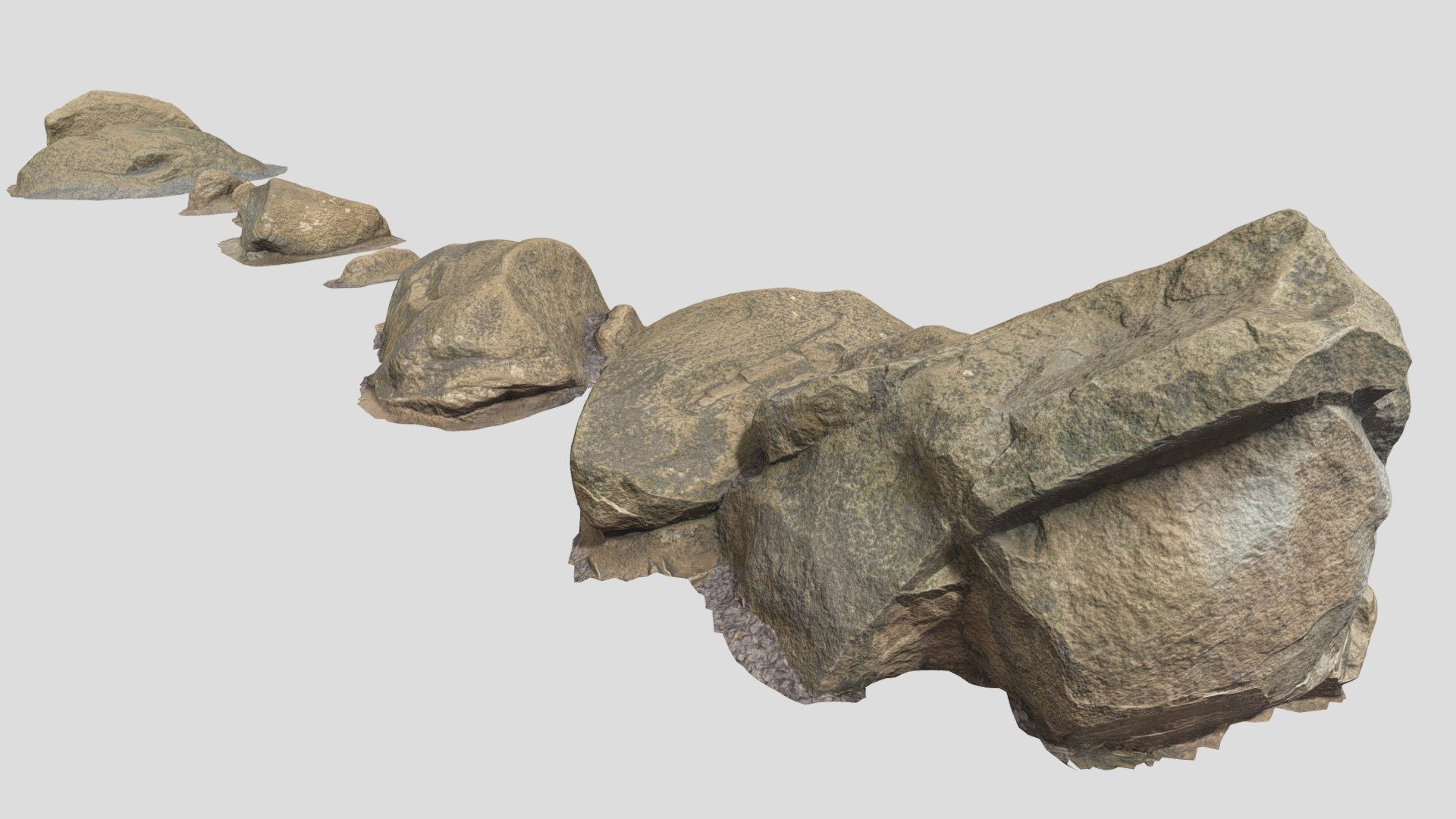 Rock stone boulder Scans 3d model