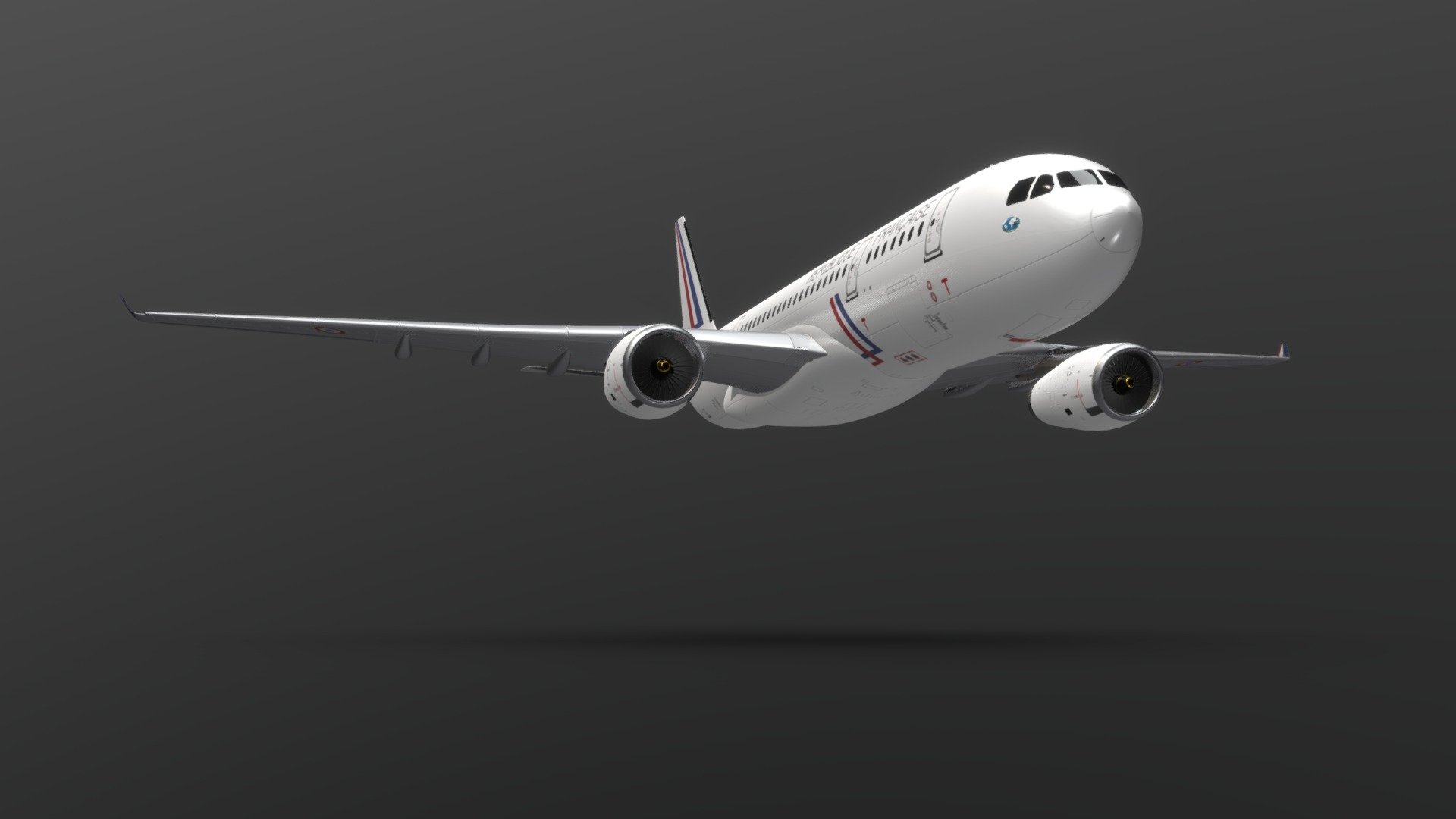 Airbus A330-200 aircraft 3d model