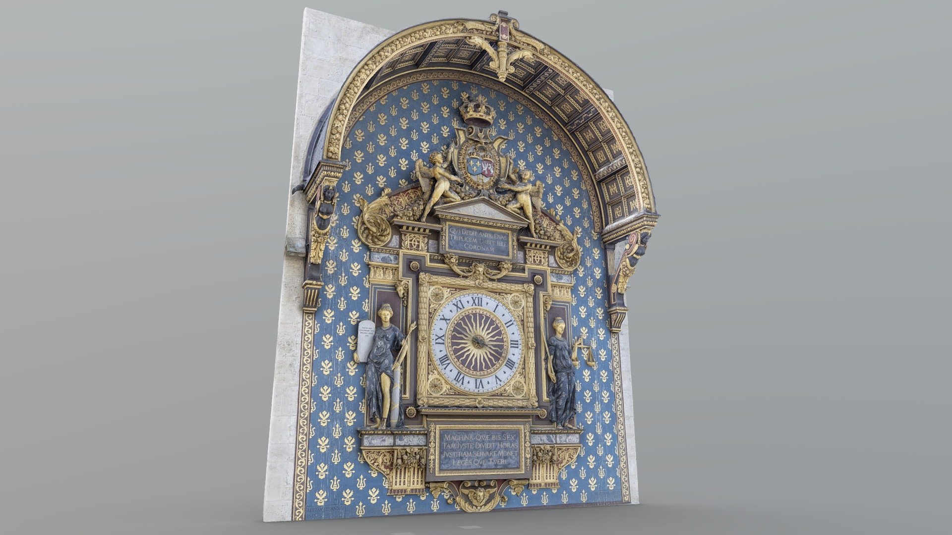 The oldest clock in Paris 3d model