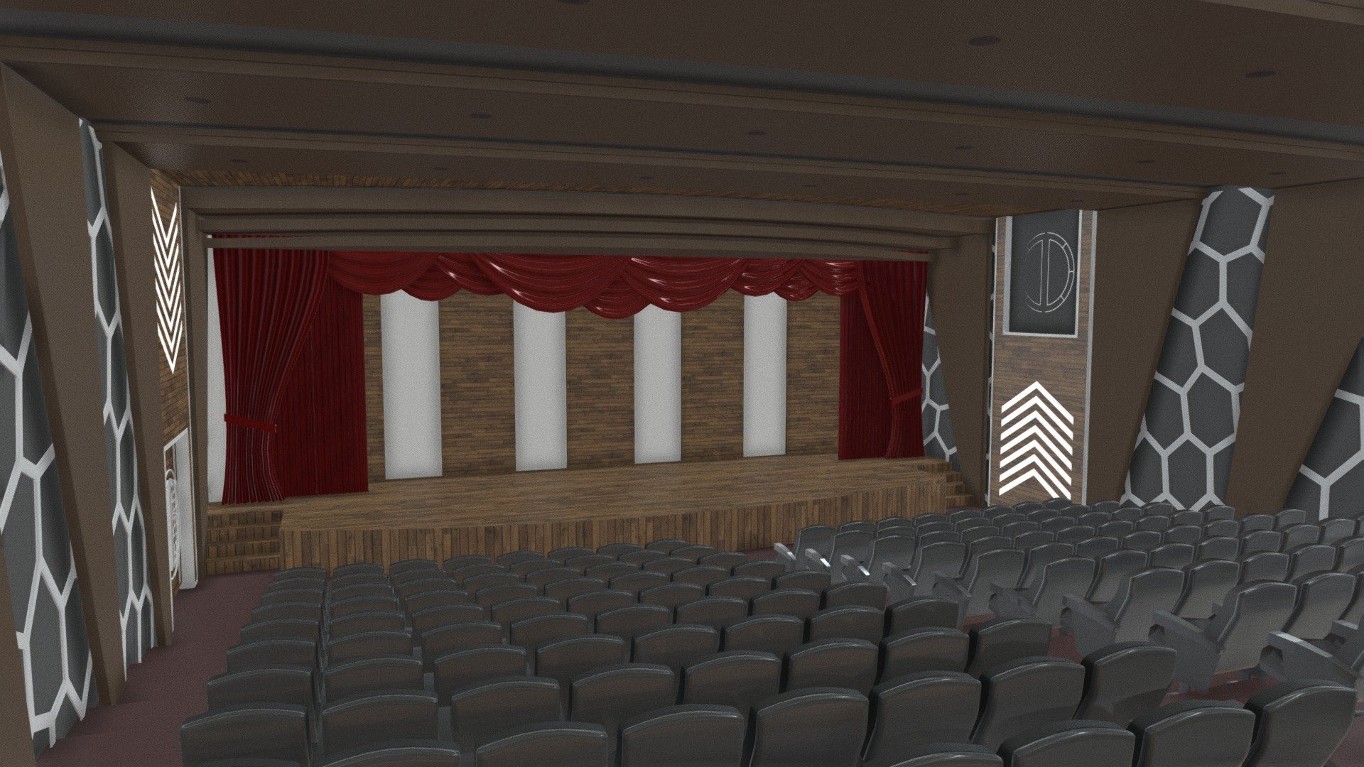 Theater Hall Concept 3D model 3d model