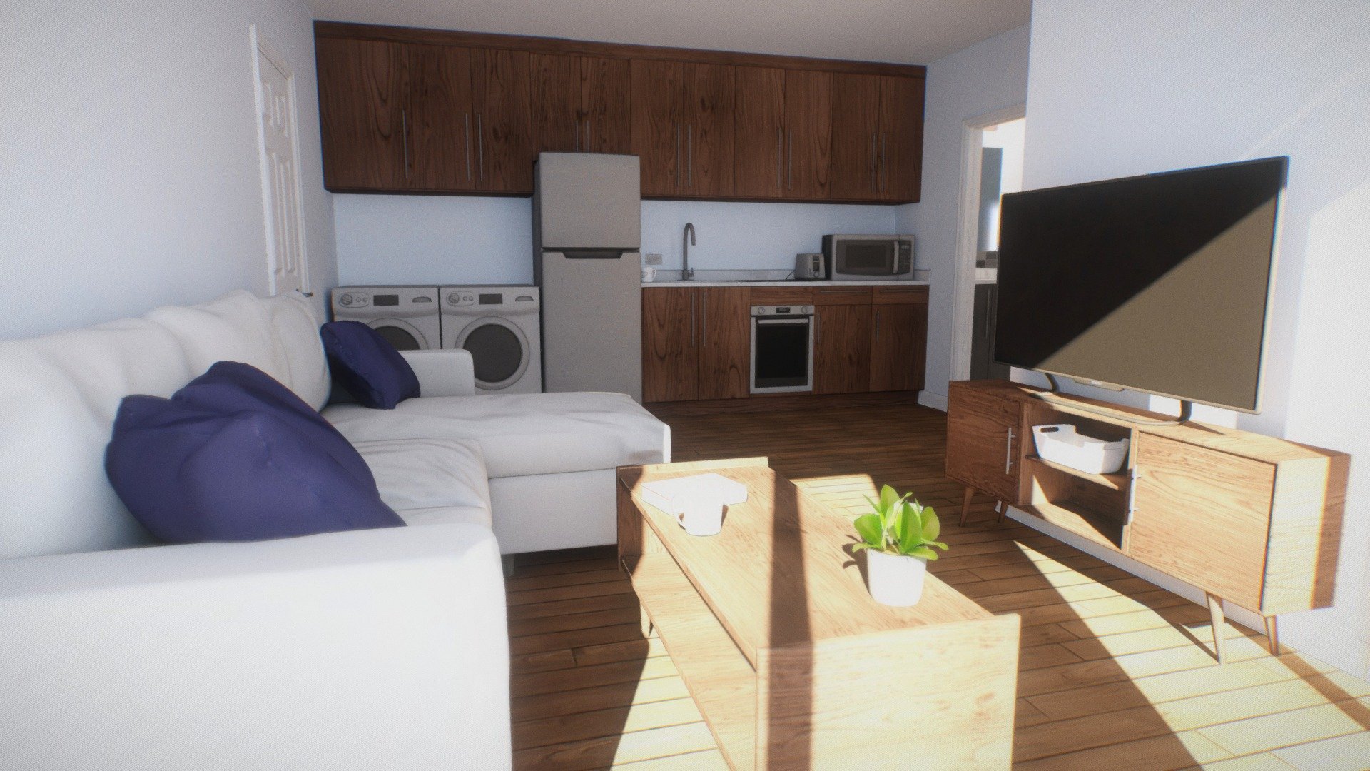 Modern High-Rise Apartment (VR Scaled) 3d model