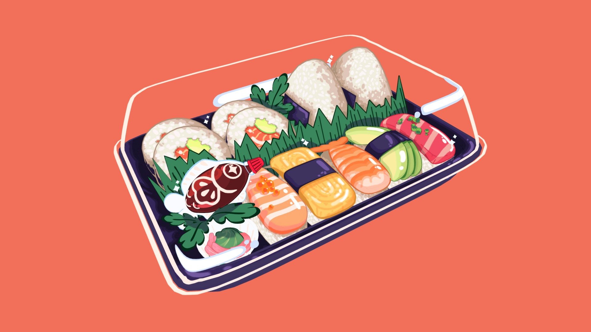 🍣Stylized Sushi🍣 3d model