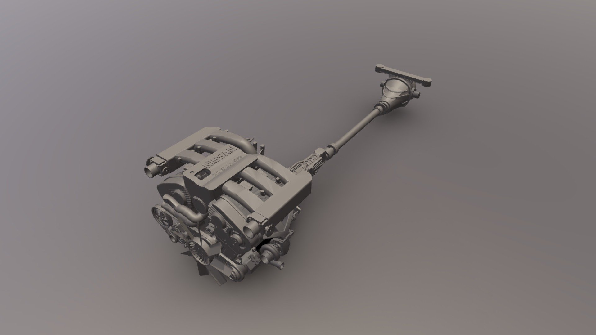 VG30DETT Engine 3d model