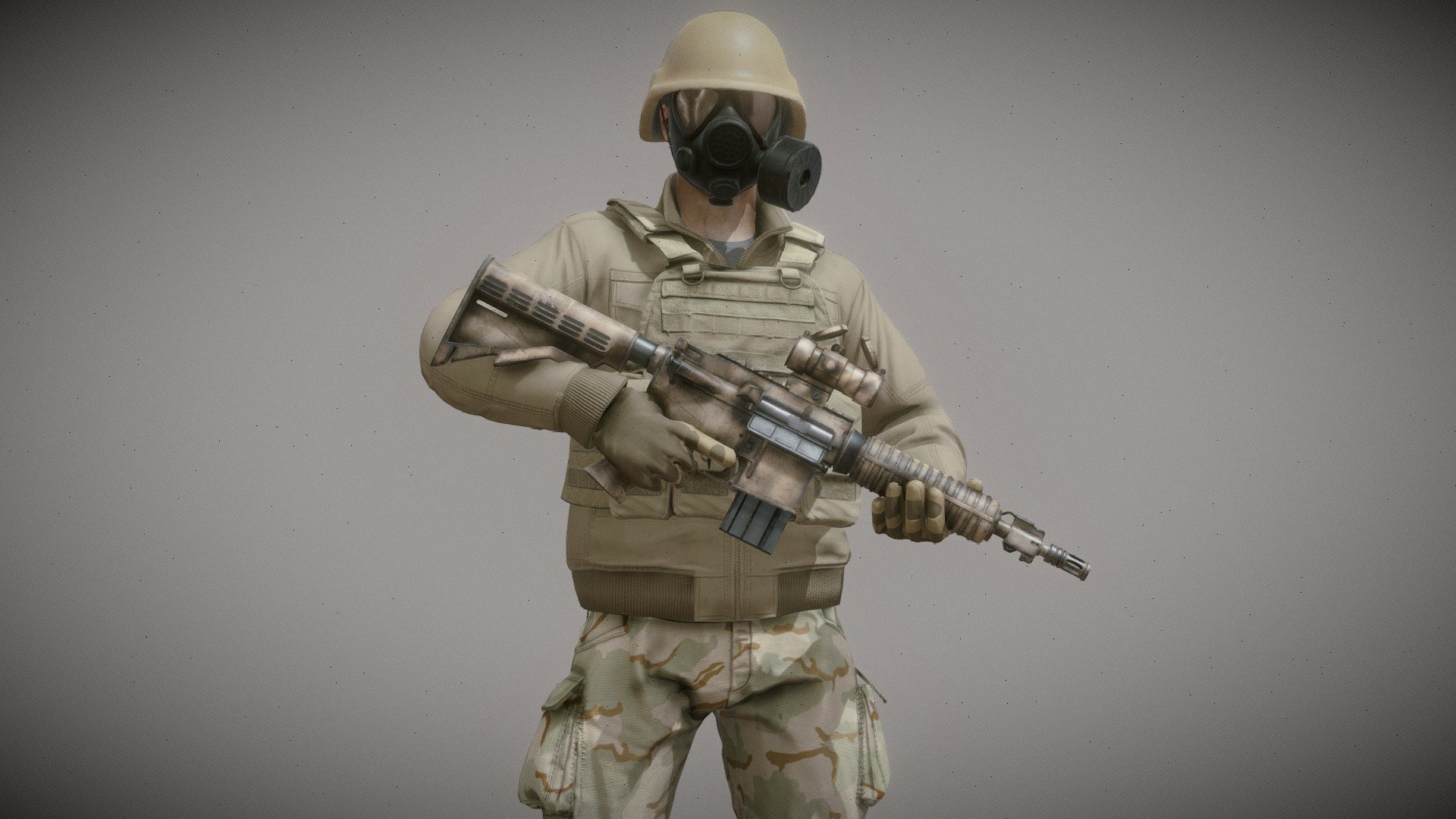 Modern Soldier 3d model