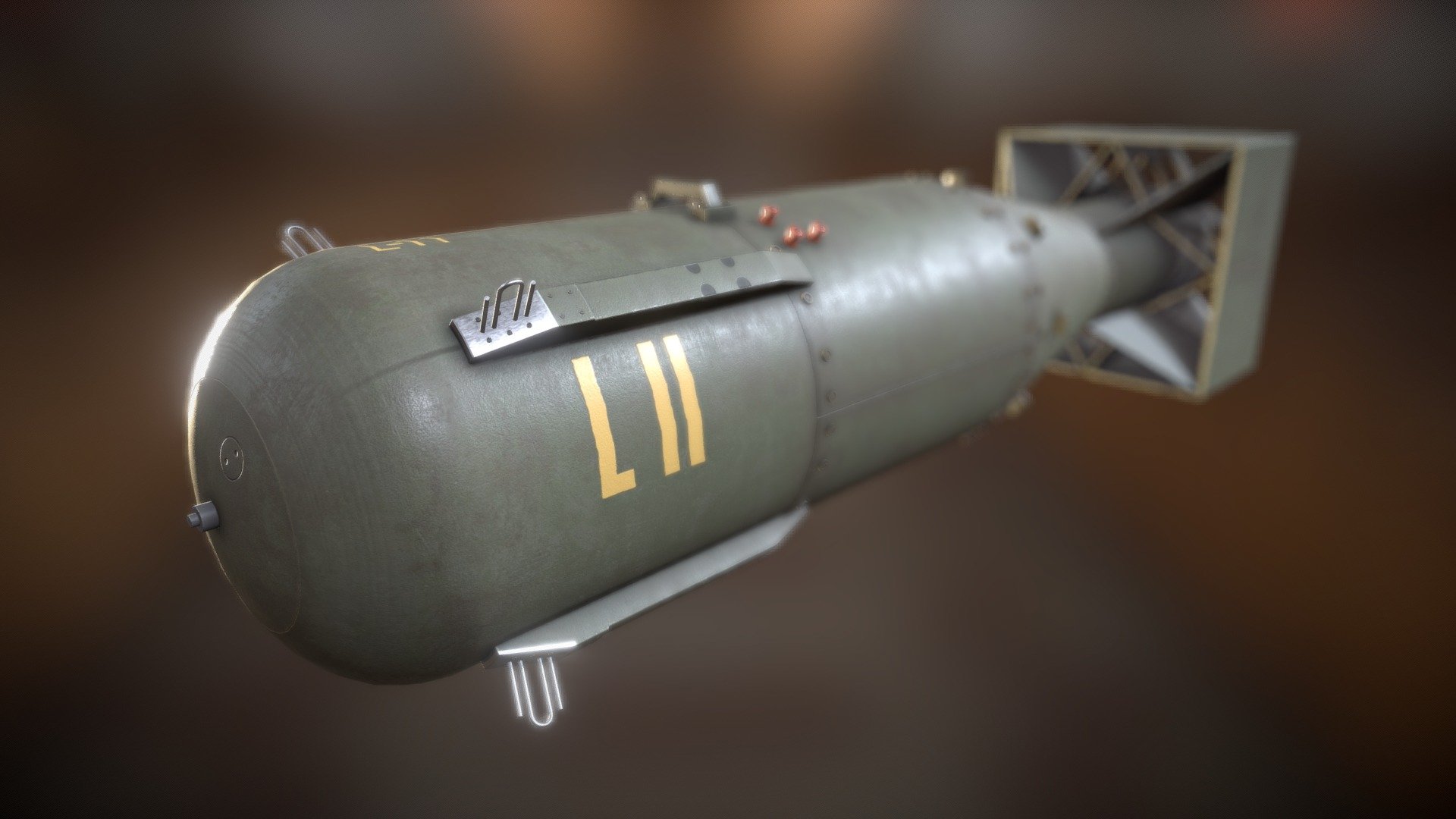 Little Boy Atomic Bomb 3d model