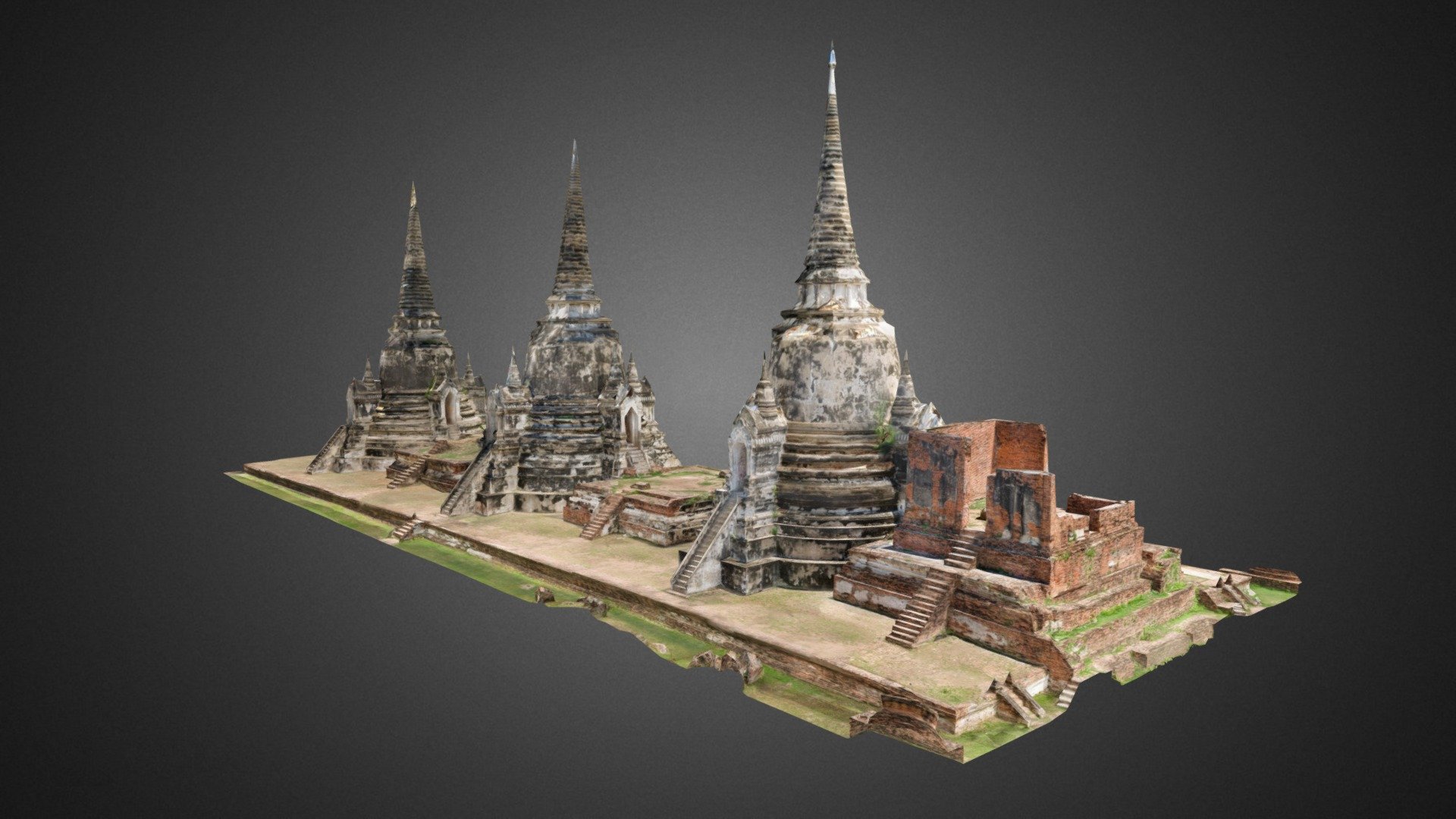 Wat Phra Si Sanphet 3d model