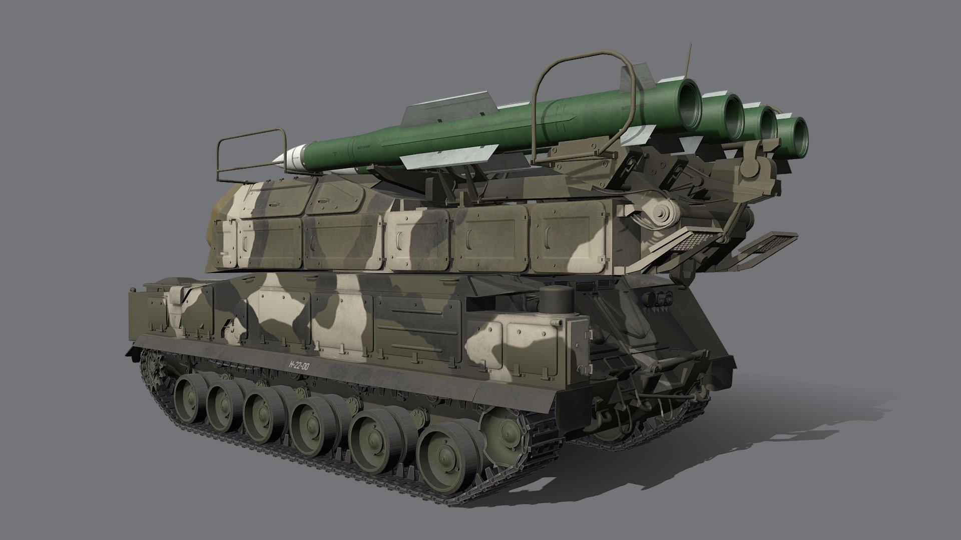 Buk M2 SA-17 Grizzly missile systems 3d model